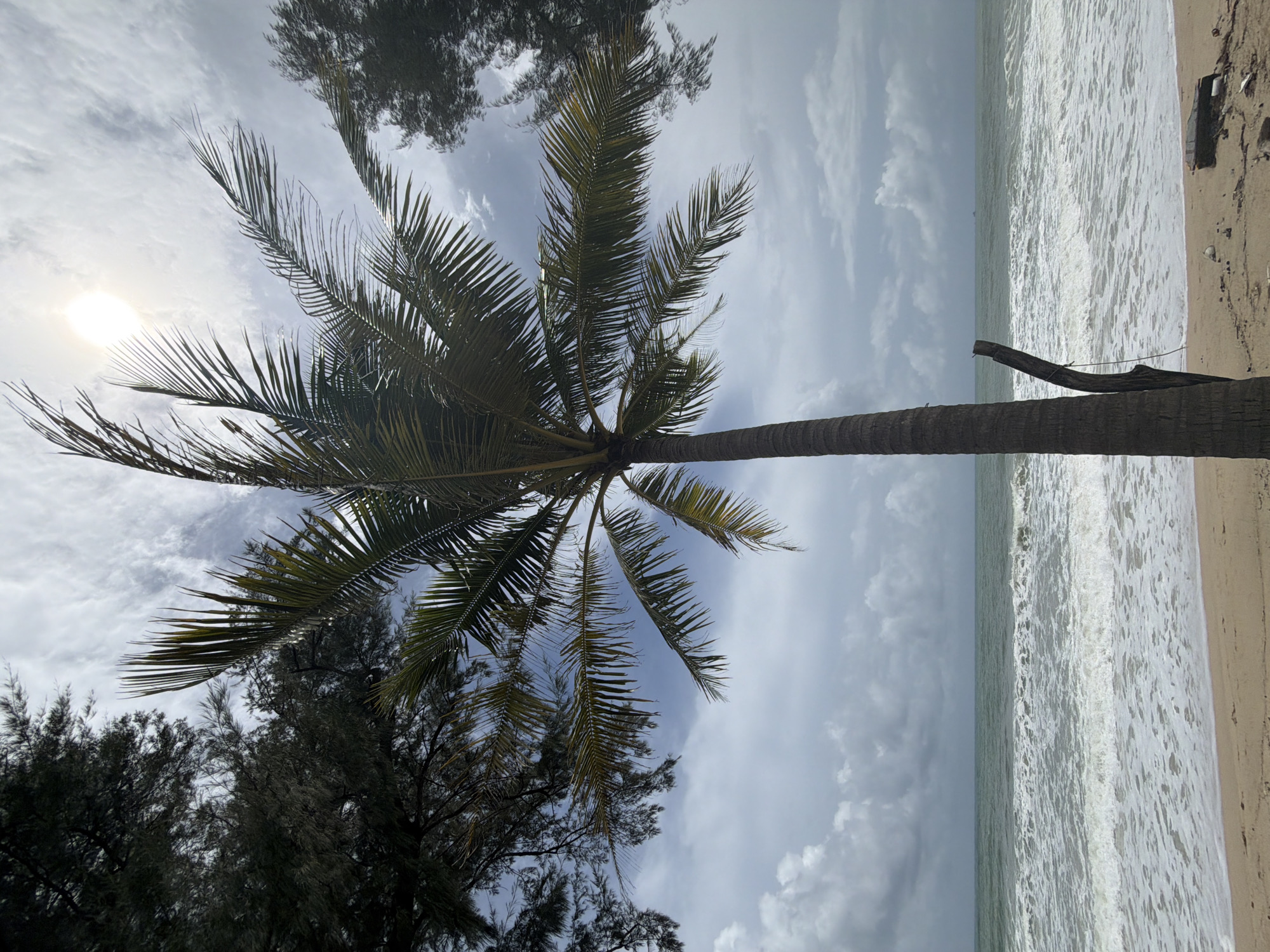 Stormy morning at a Choeng Thale beach, selfies included