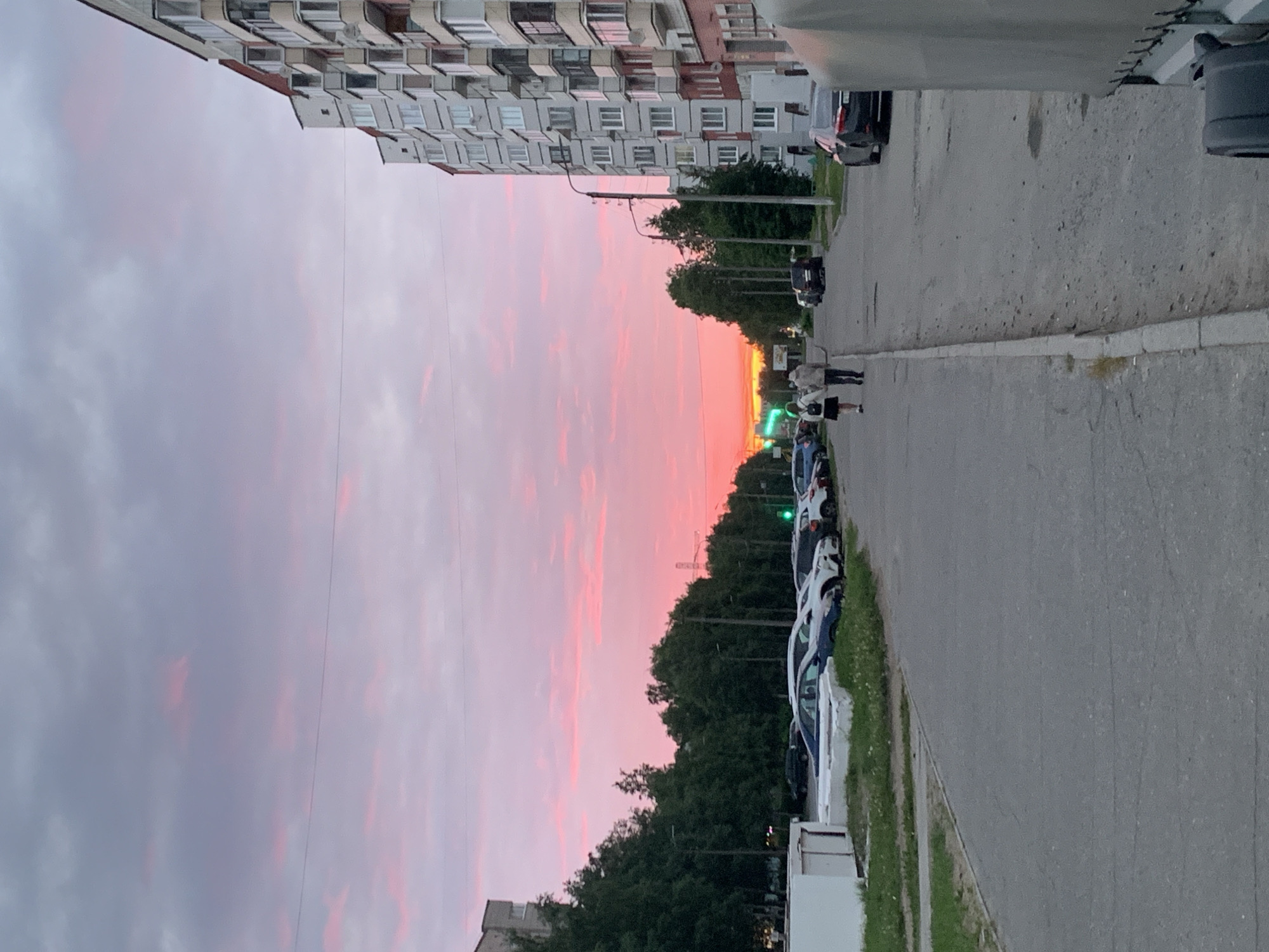 Overcast twilight documented on Severodvinsk streets during evening hours