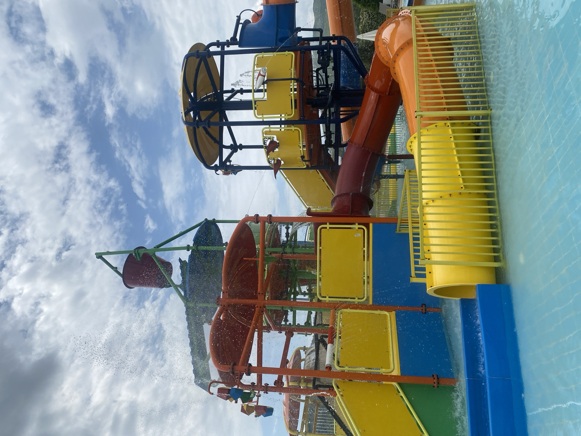 Morning leisure time documented at Podgorica water park resort