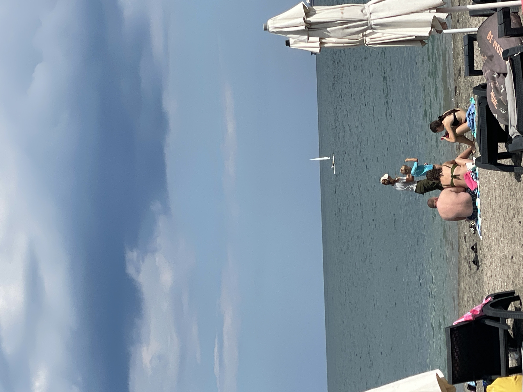 Lazy summer afternoon on the Black Sea coast in Burgas