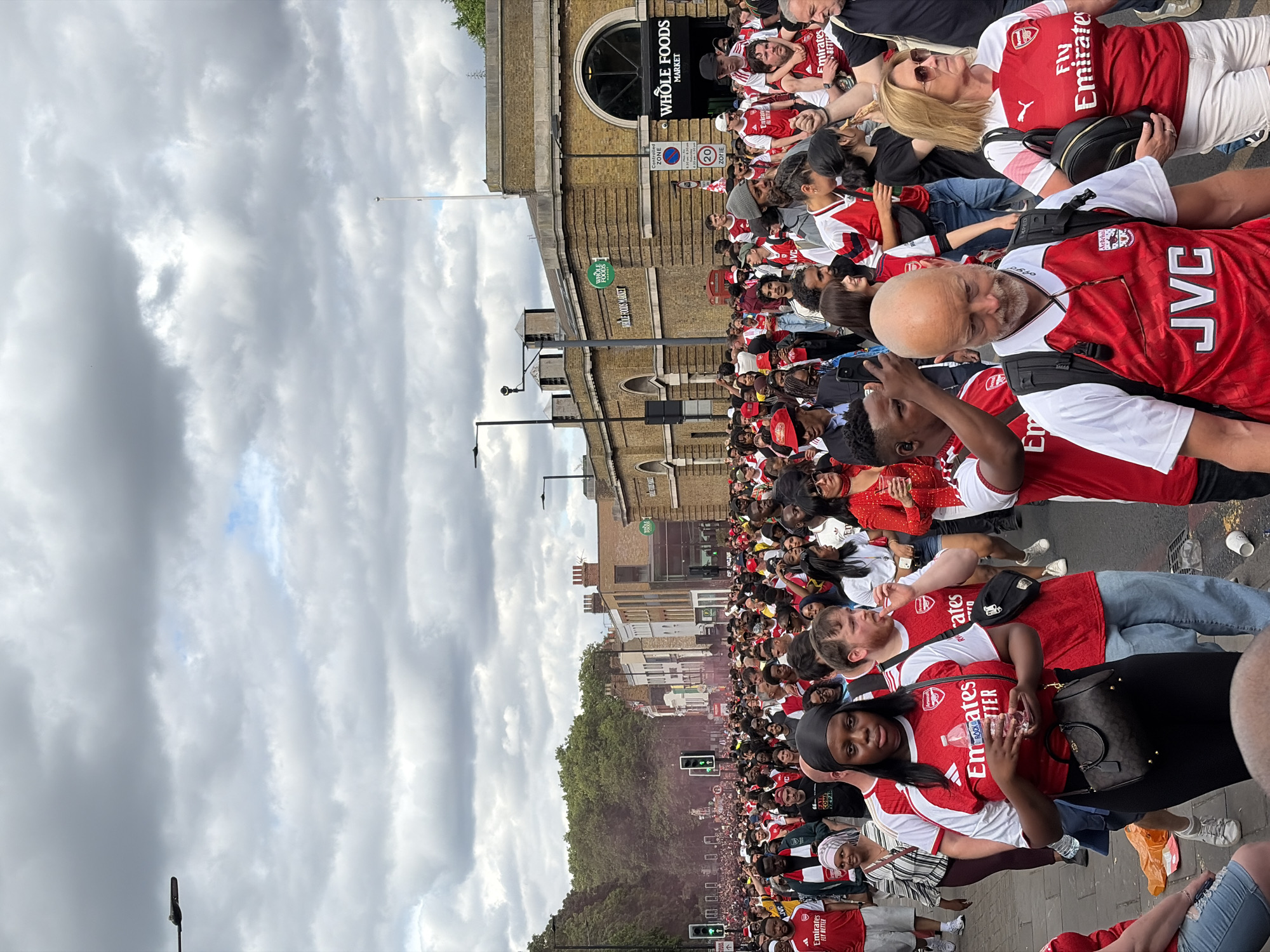 Arsenal fans gather in London streets