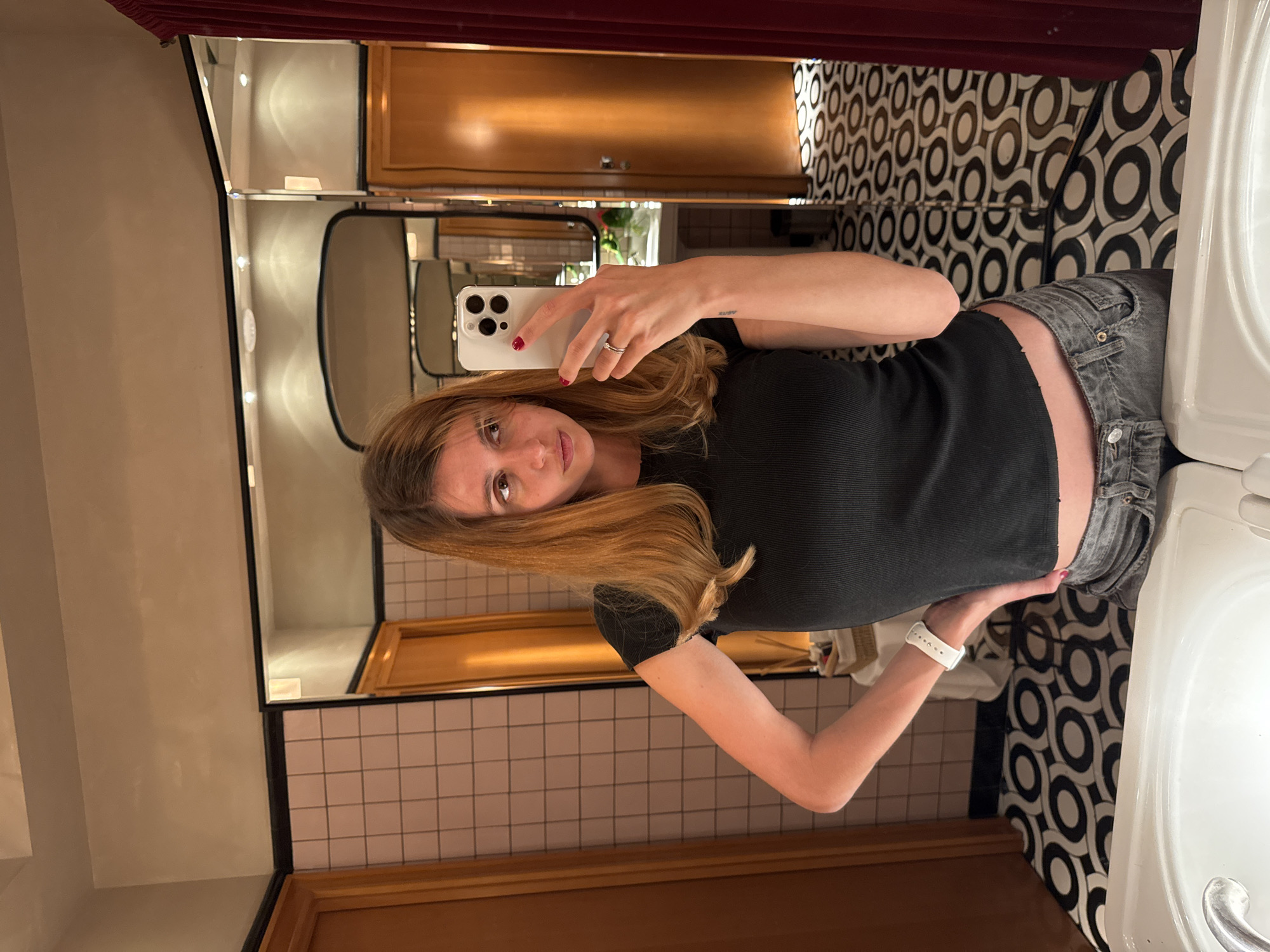 Woman Takes Bathroom Selfies in Yerevan
