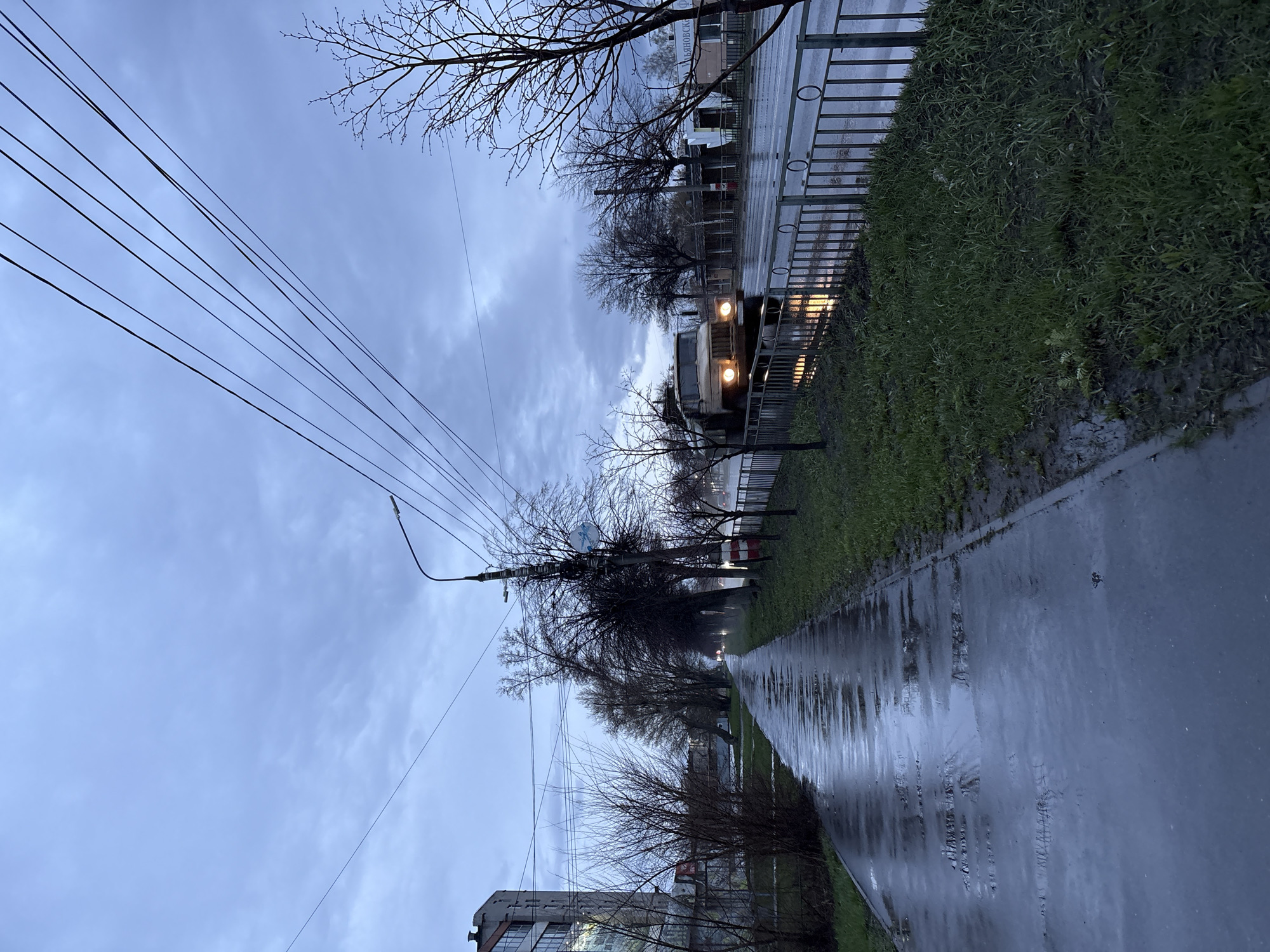 Wet streets documented in Ulyanovsk after rainfall