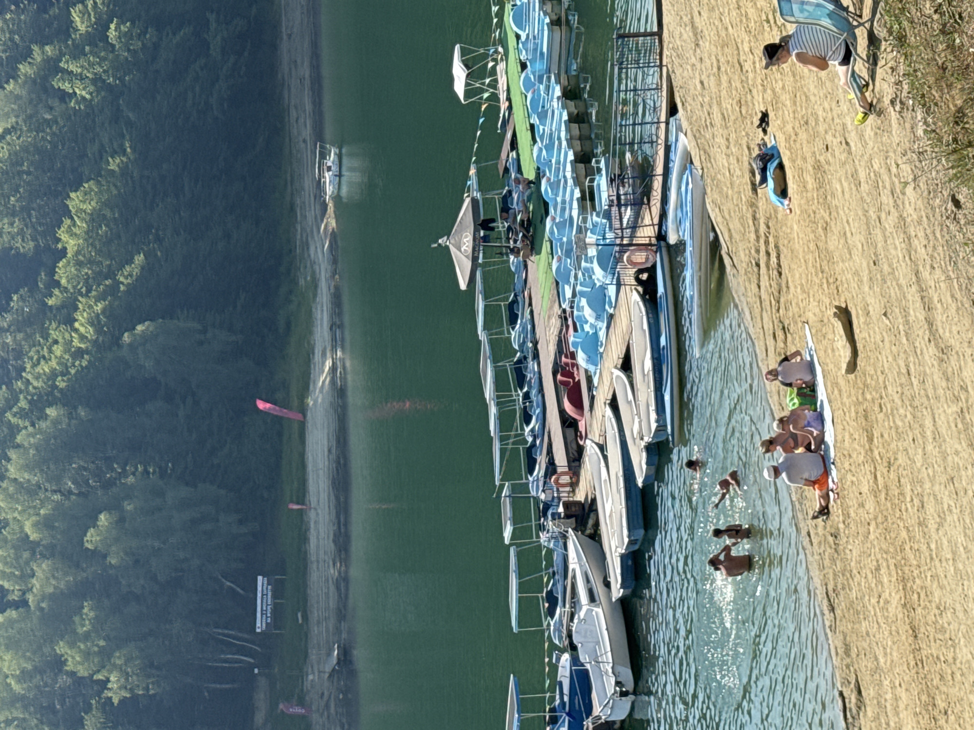 Summer beach day on Solina Lake, Polańczyk