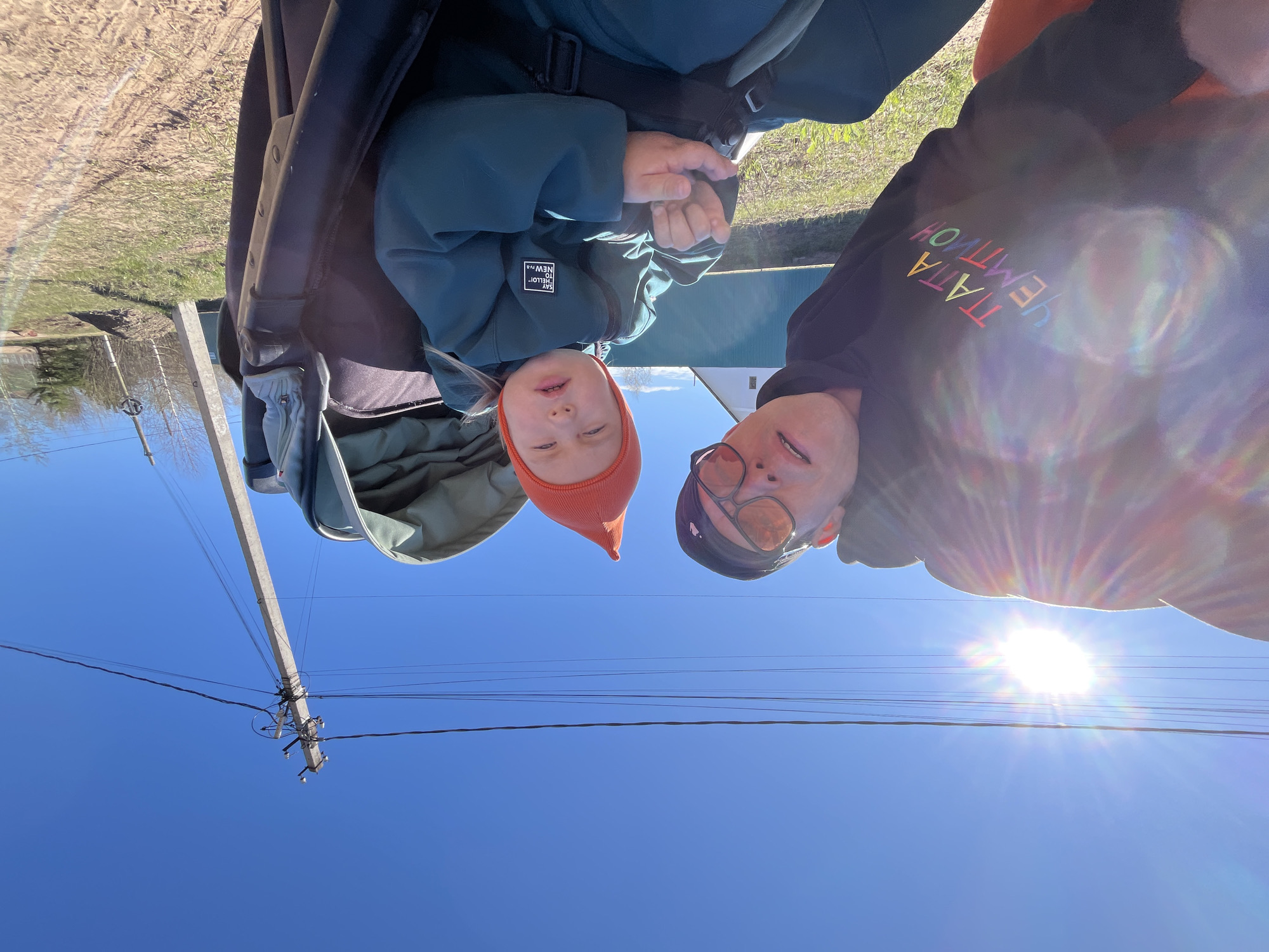 Selfie taken with child in Chaikovsky, Russia