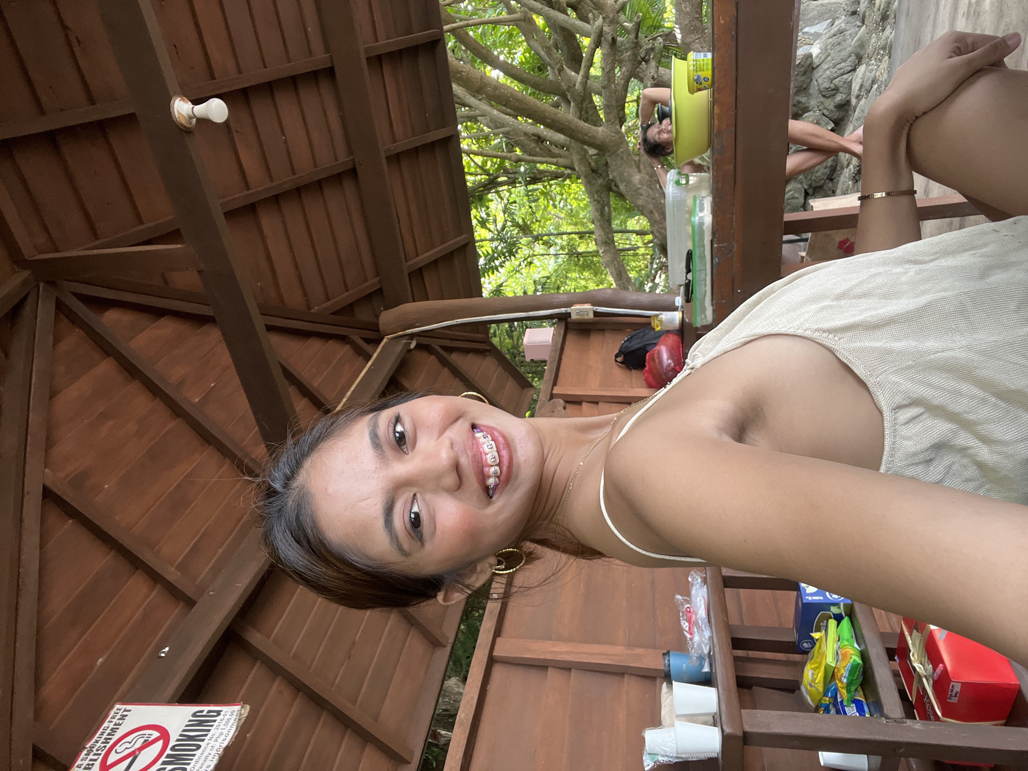 Young women's late-night beach outing documented in Banaybanay, Philippines