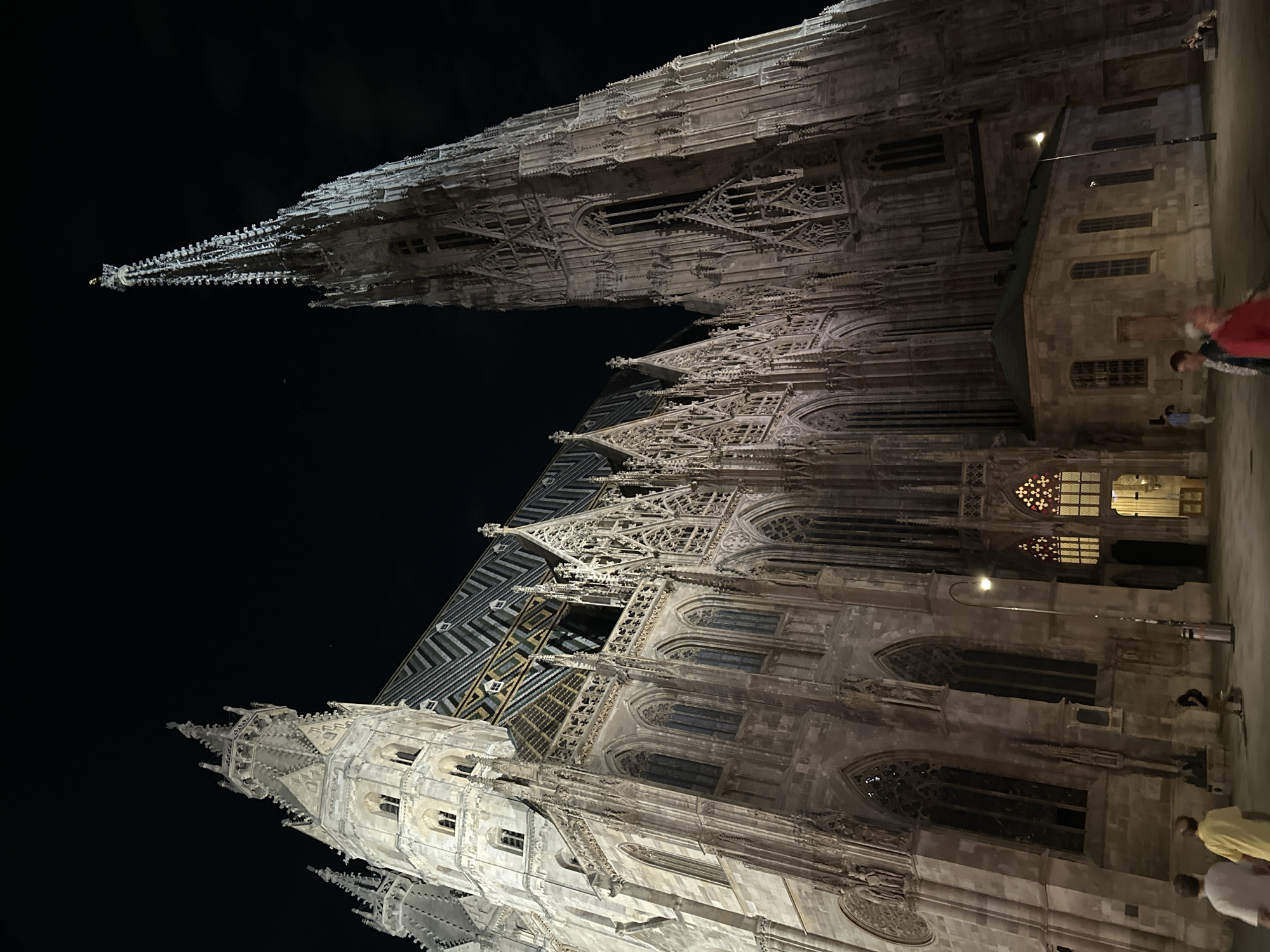 Vienna's Innere Stadt at night, landmarks and all