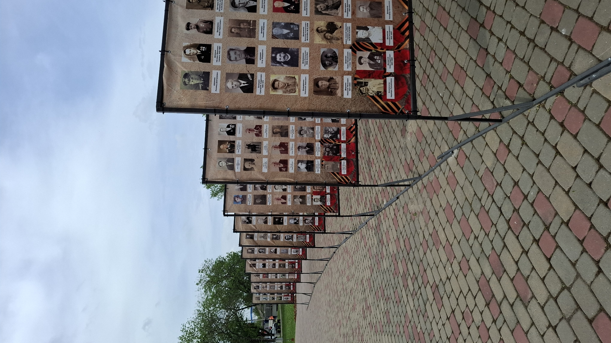 Memorial sites with Moscow, Odessa monuments observed in urban park