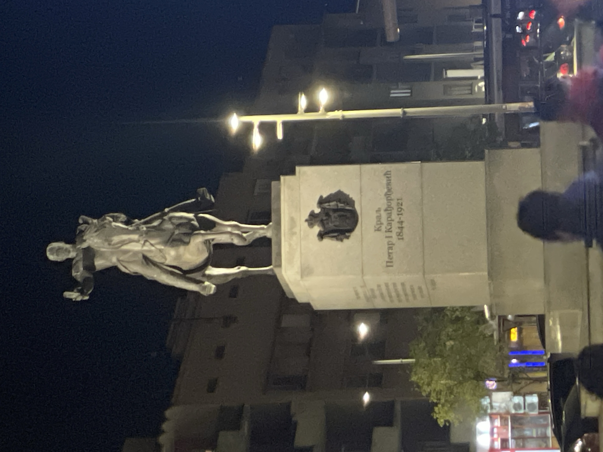 Nighttime documentation of Novi Sad historic landmarks captured