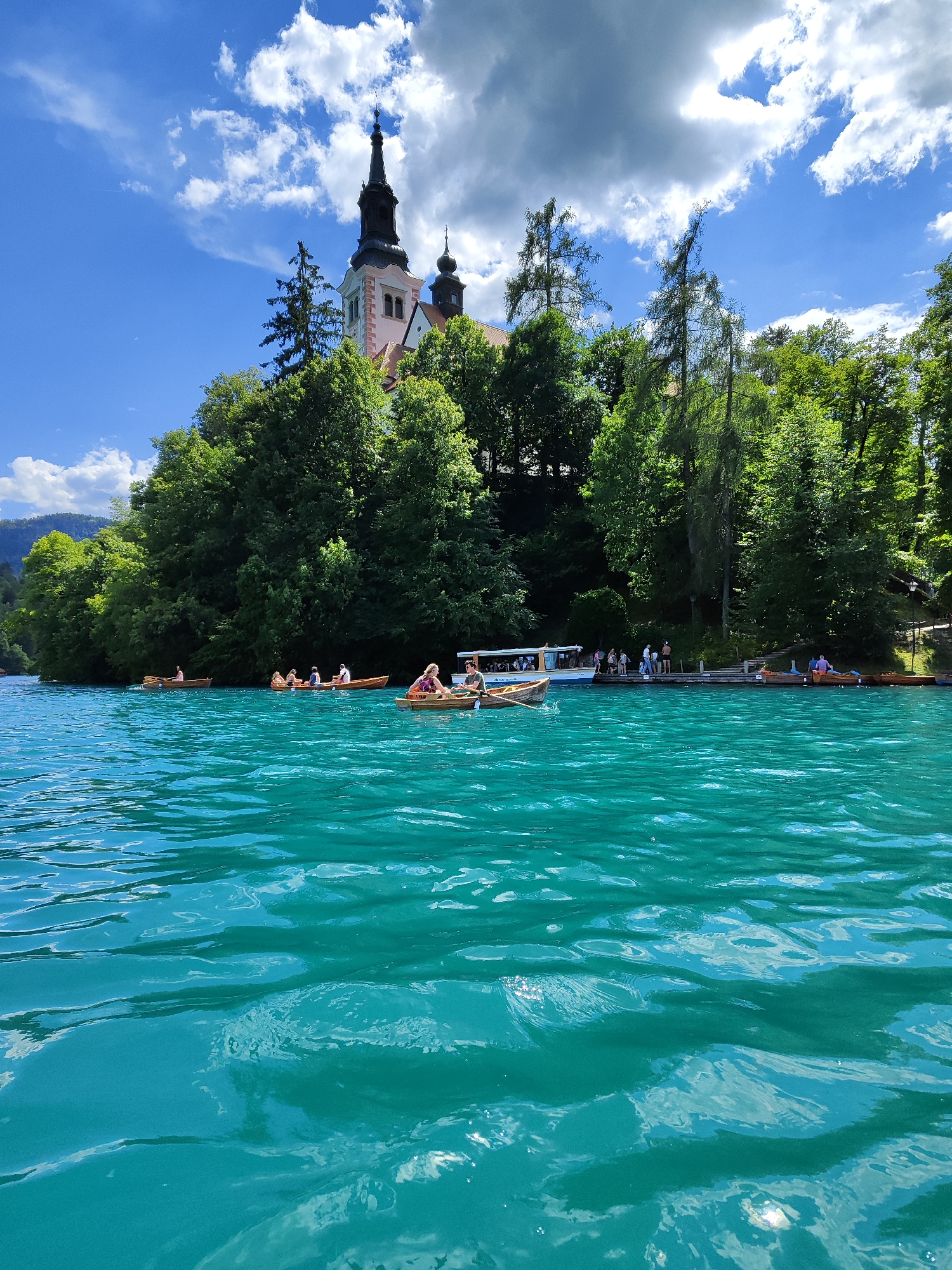 Out on the water at Lake Bled, Slovenia