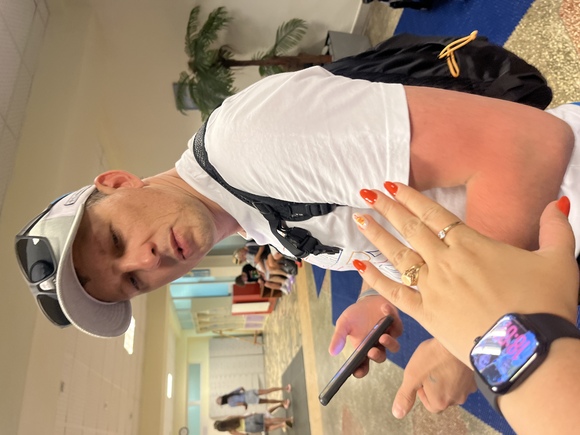 Tourist documents summer day at Sochi resort complex