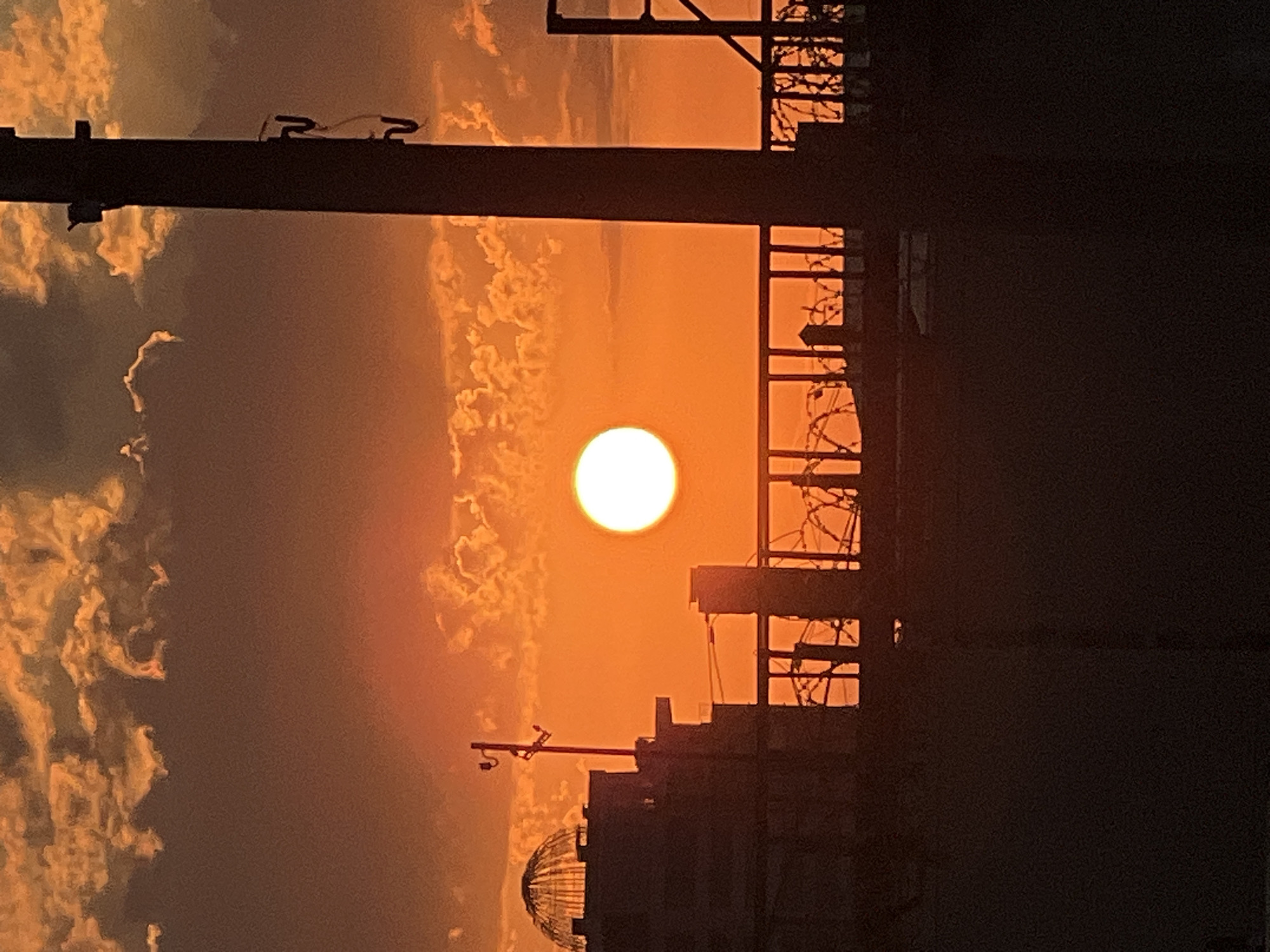 Trackside wandering in Krasnodar under a fiery sunset