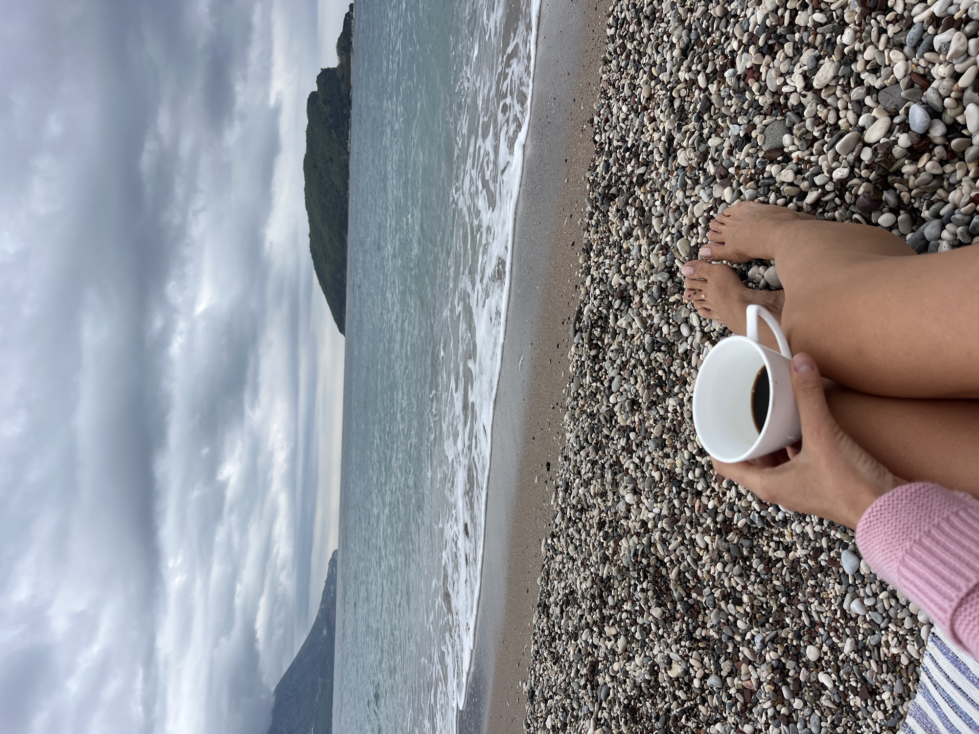Morning beach scene captured in Budva, Montenegro