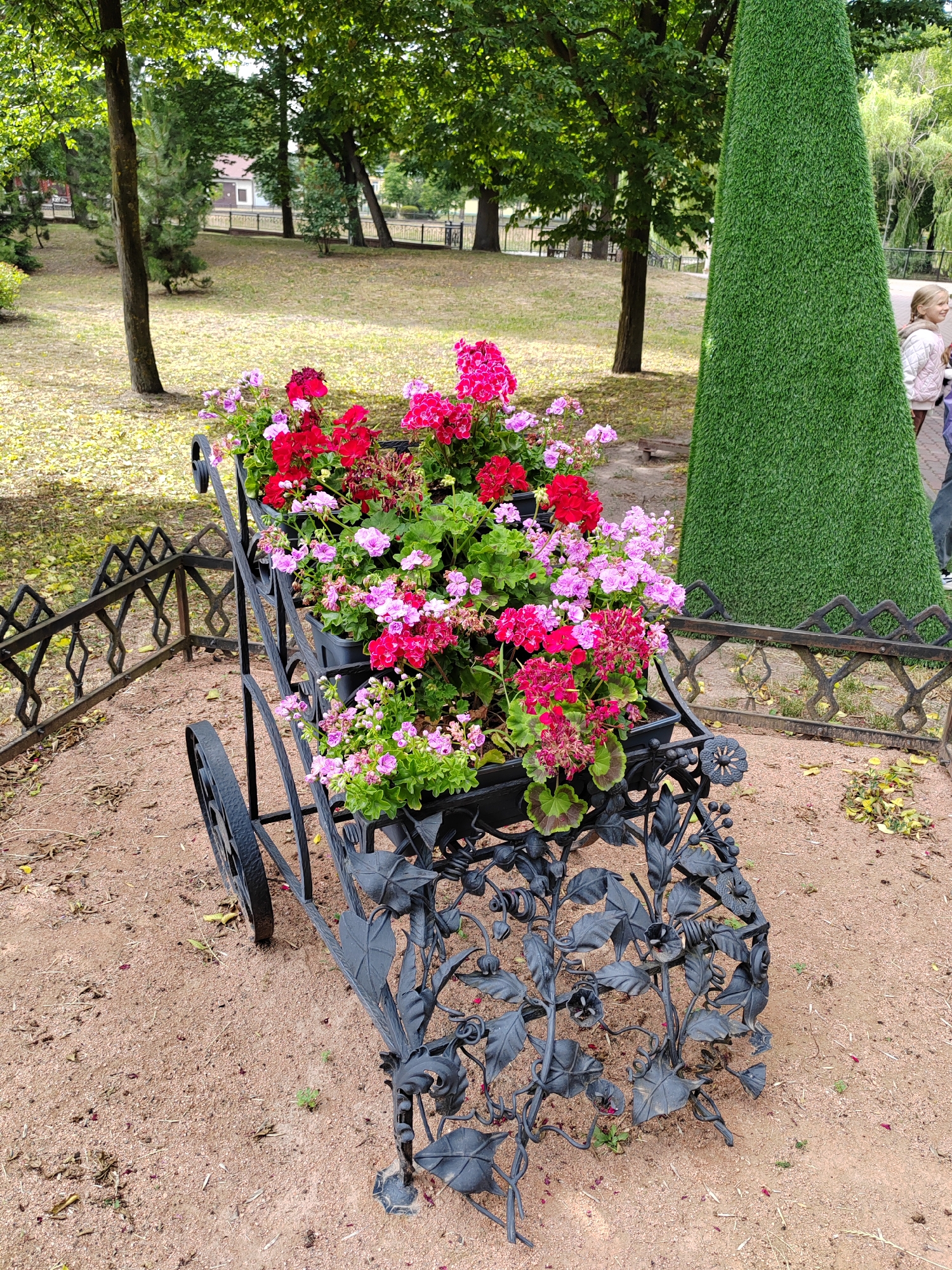 Afternoon stroll through an ornate Brest city park
