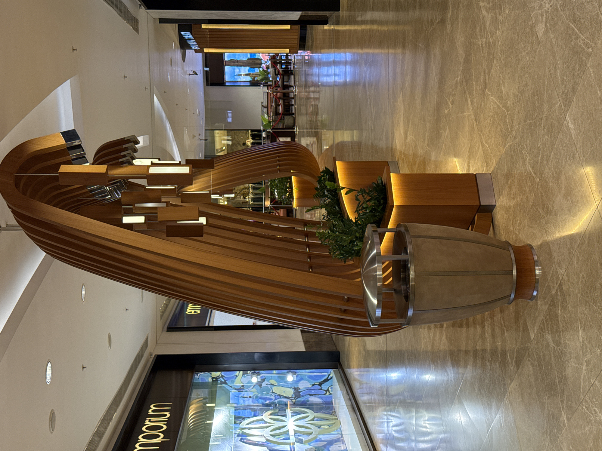 Inside a modern Baku shopping mall on a June afternoon