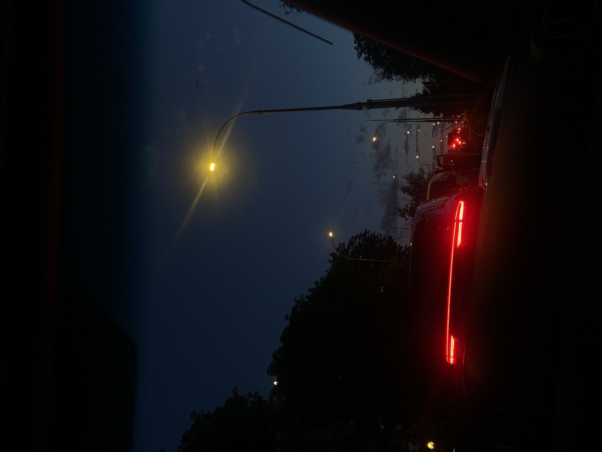 Evening traffic jam backs up through Brest, Belarus