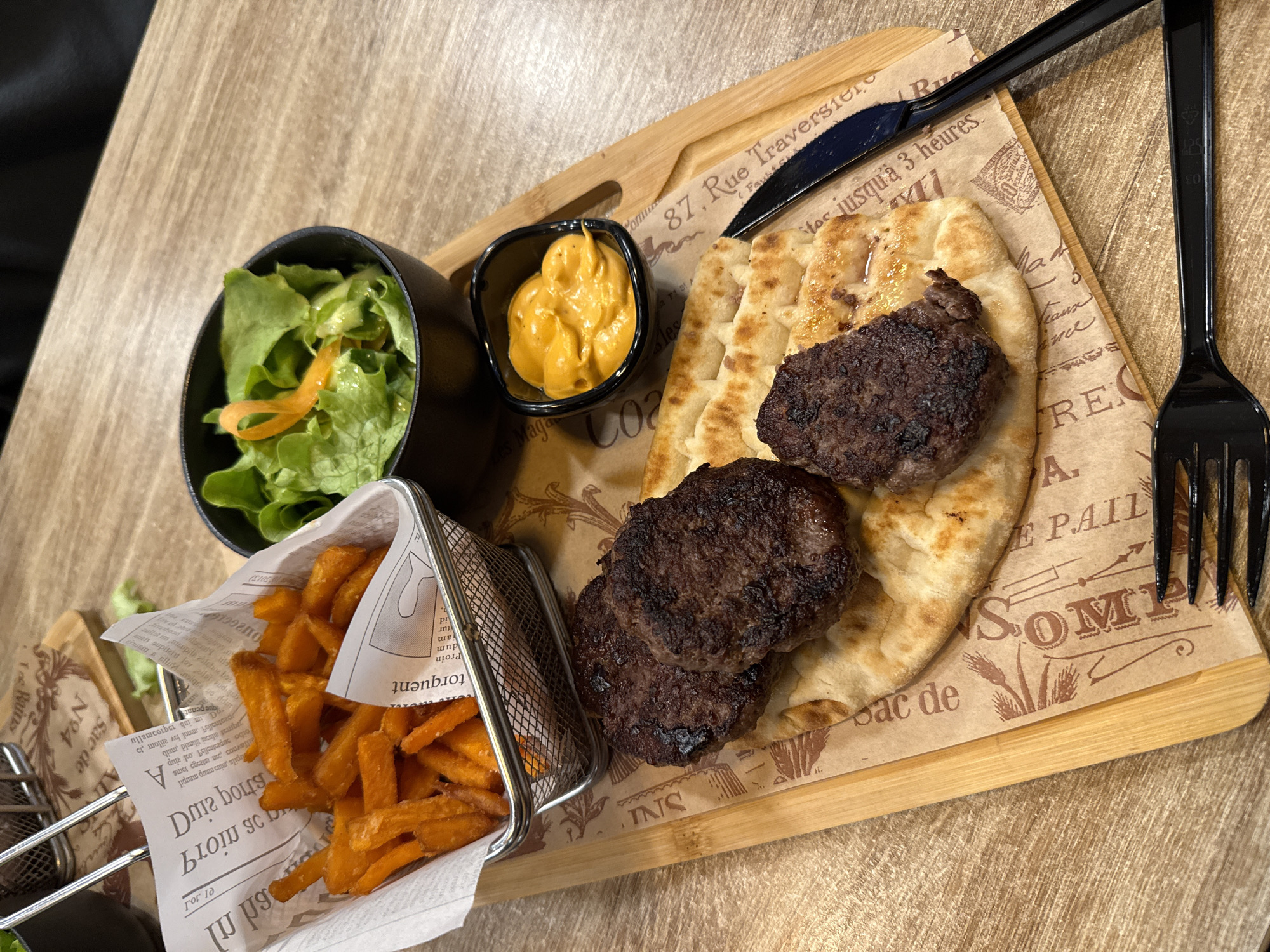 Grilled meat meal documented in Burgas, Bulgaria