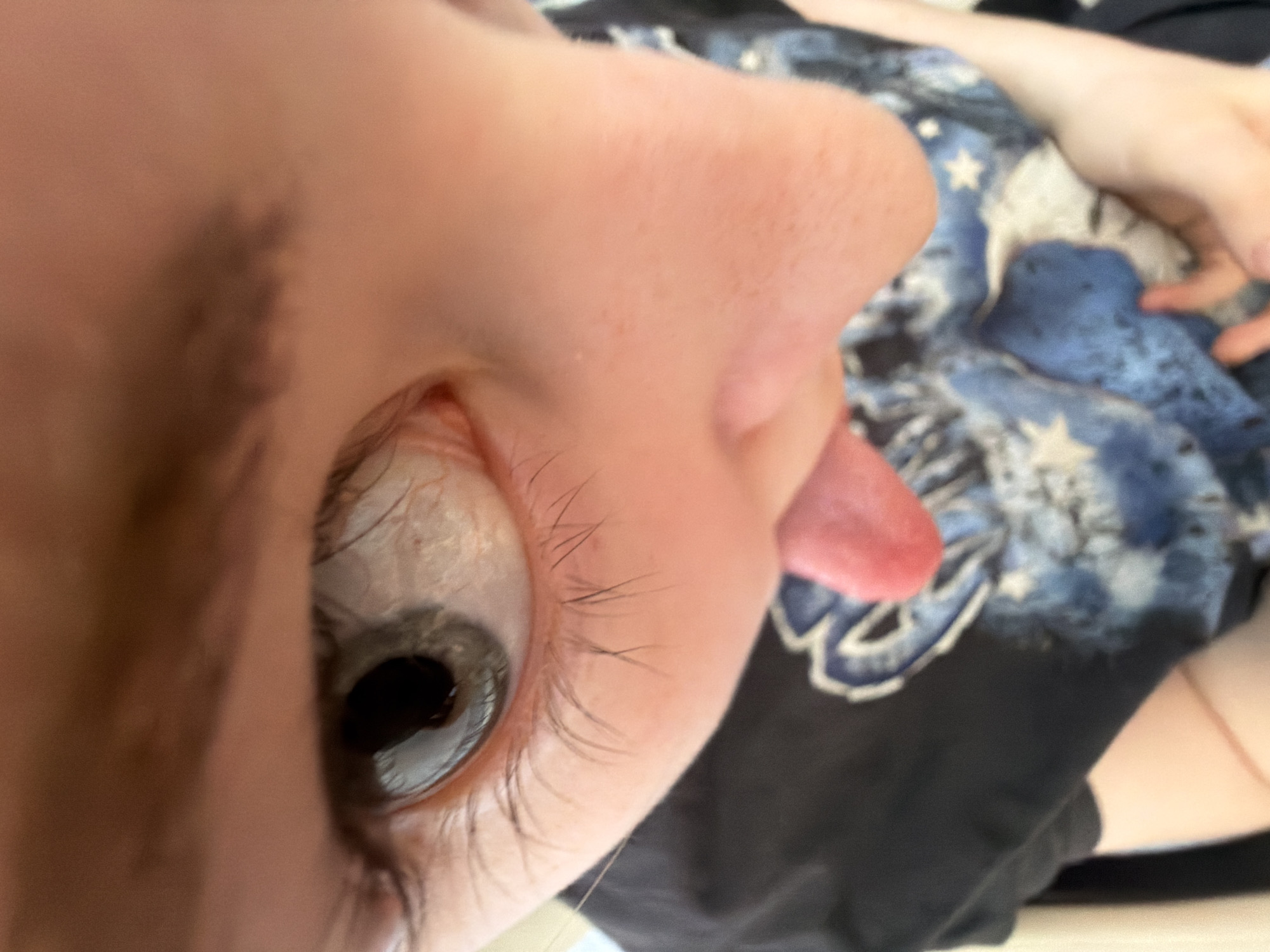 Close-up disoriented face photograph captured in Perm, Russia