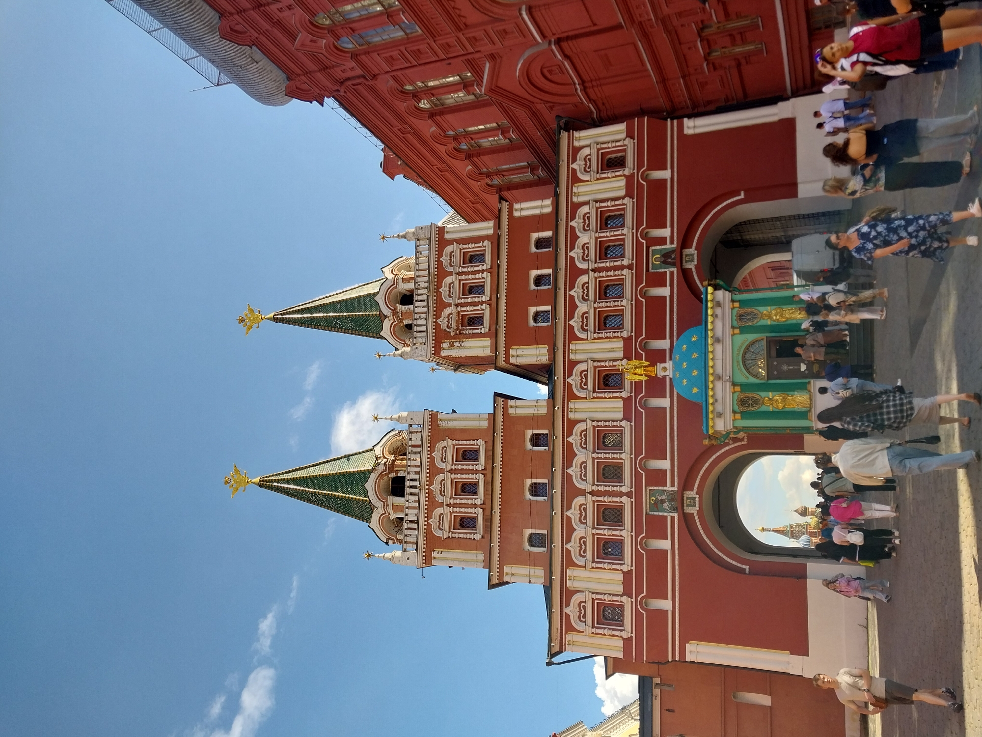 Exploring a grand city square near an Orthodox church and Four Seasons