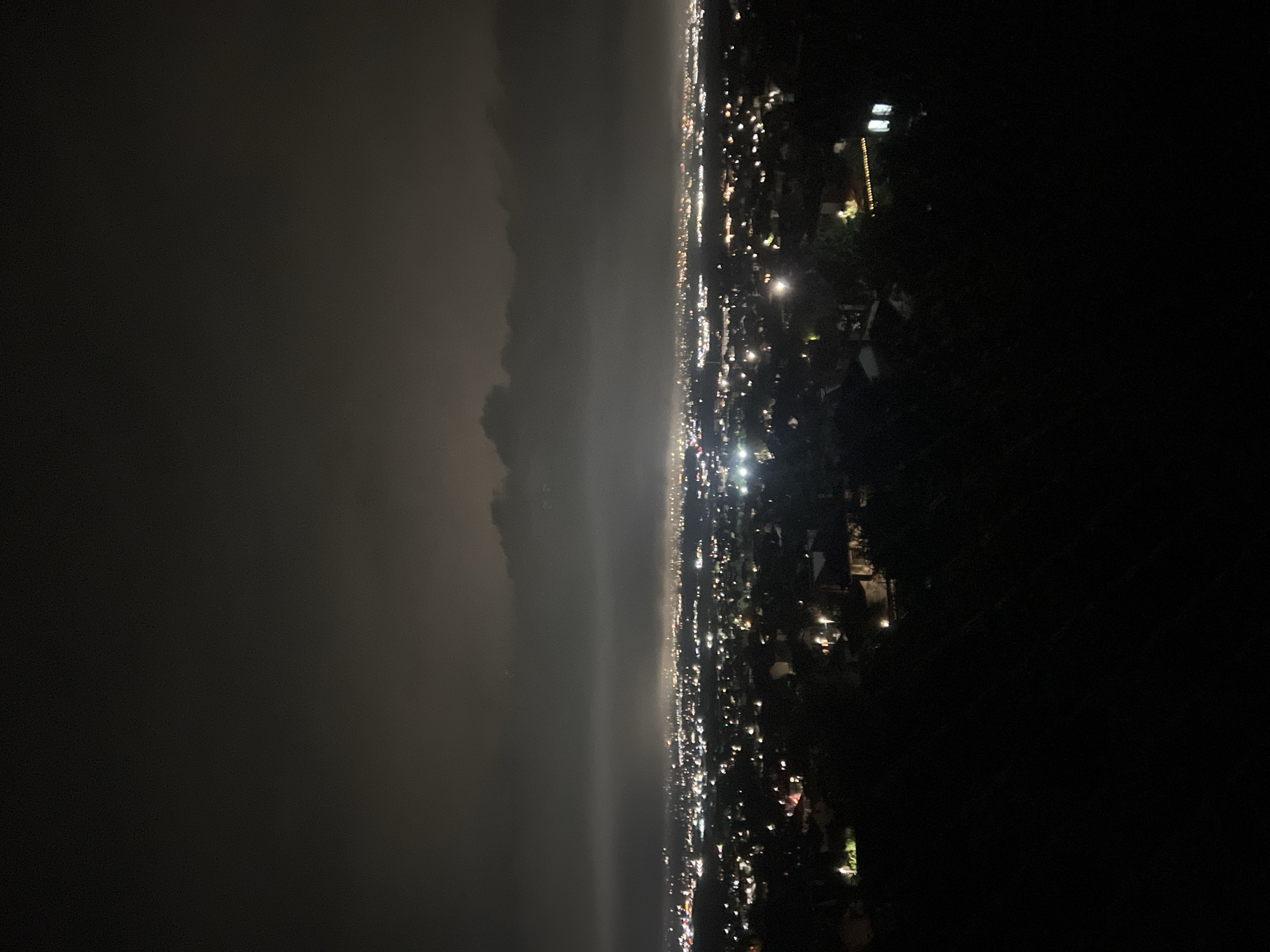 Nighttime city views captured from elevated position in Markovo