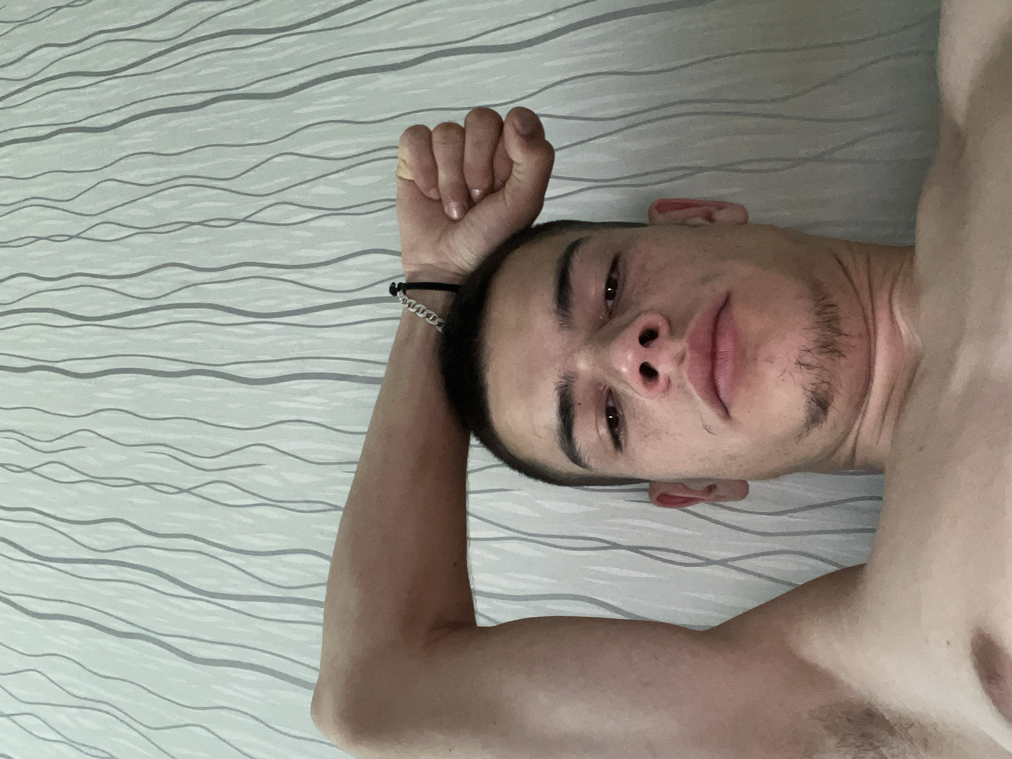 Lazy morning selfies in a Sopot room, July 2026