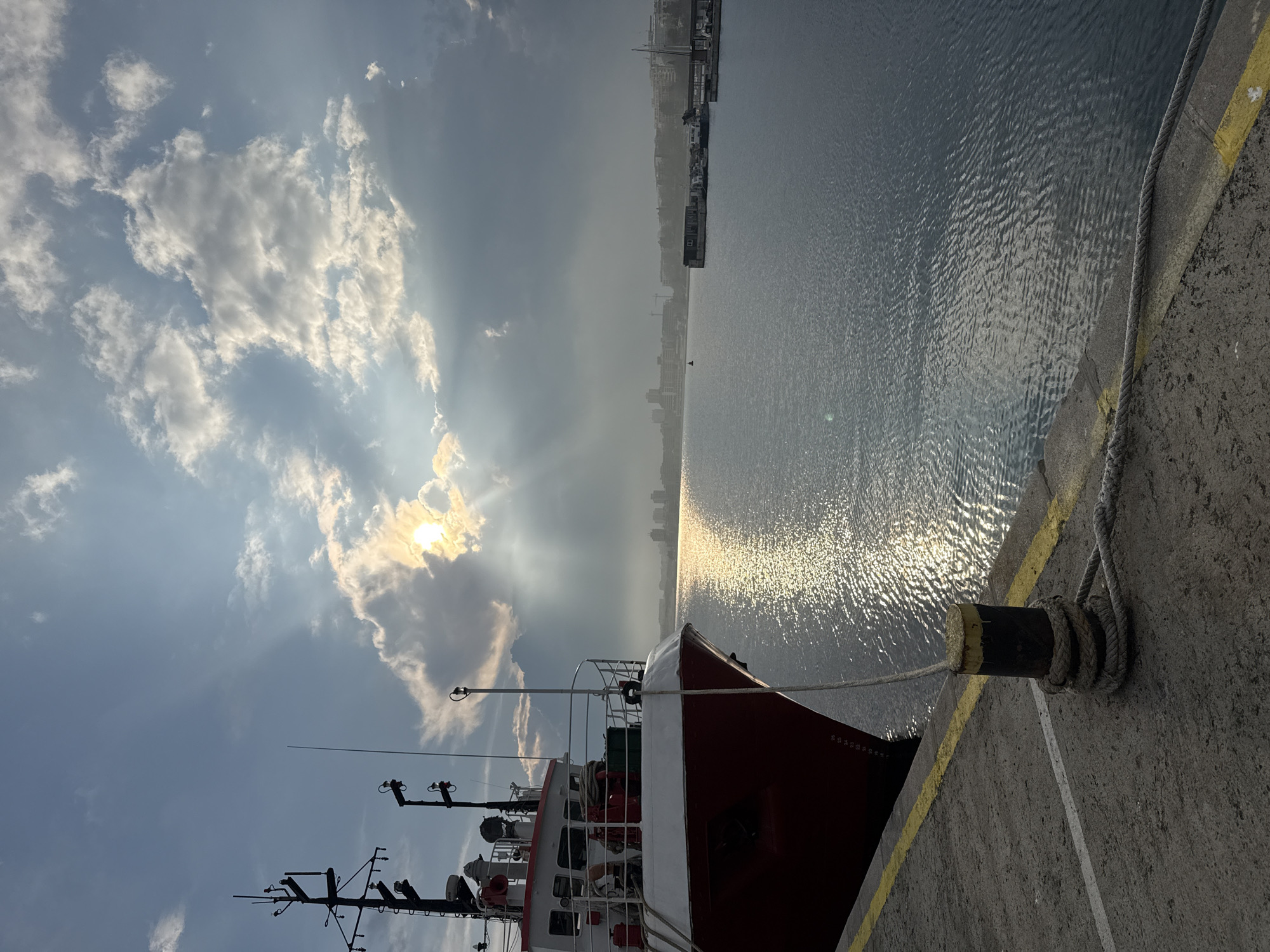 Person observed at waterfront pier in Nesebar, Bulgaria