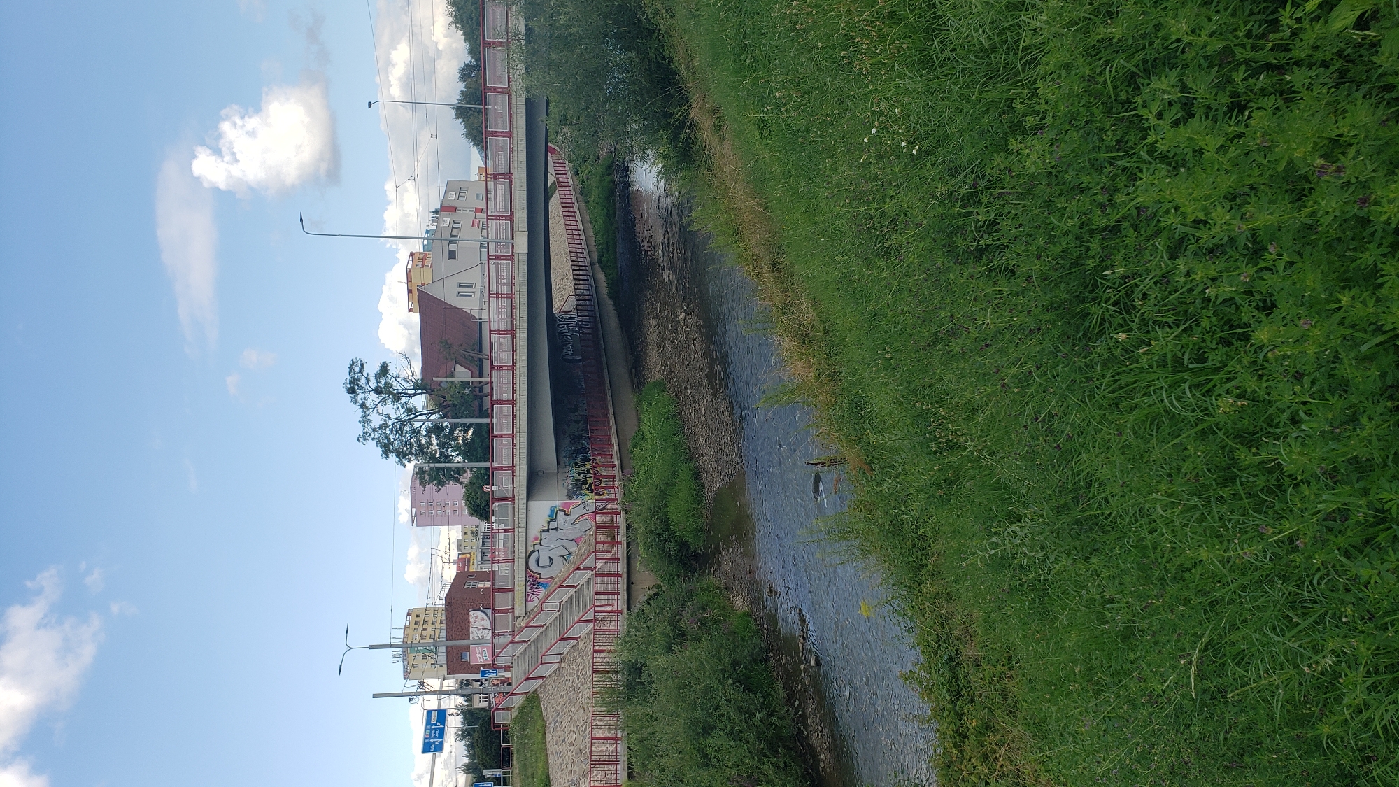 Morning along Prešov's riverside paths and embankments