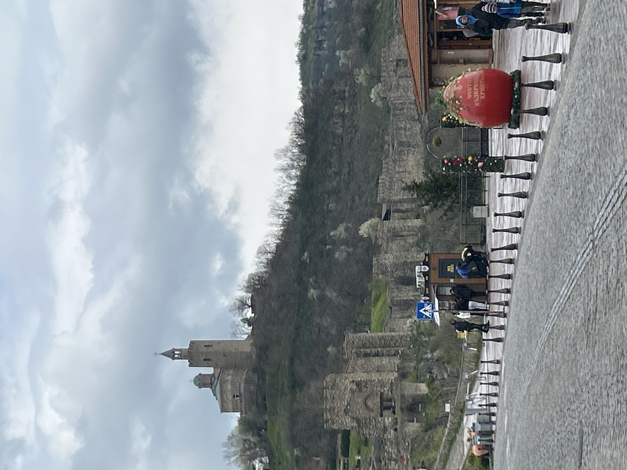 Tourist documents Tsarevets Fortress views in Veliko Tarnovo