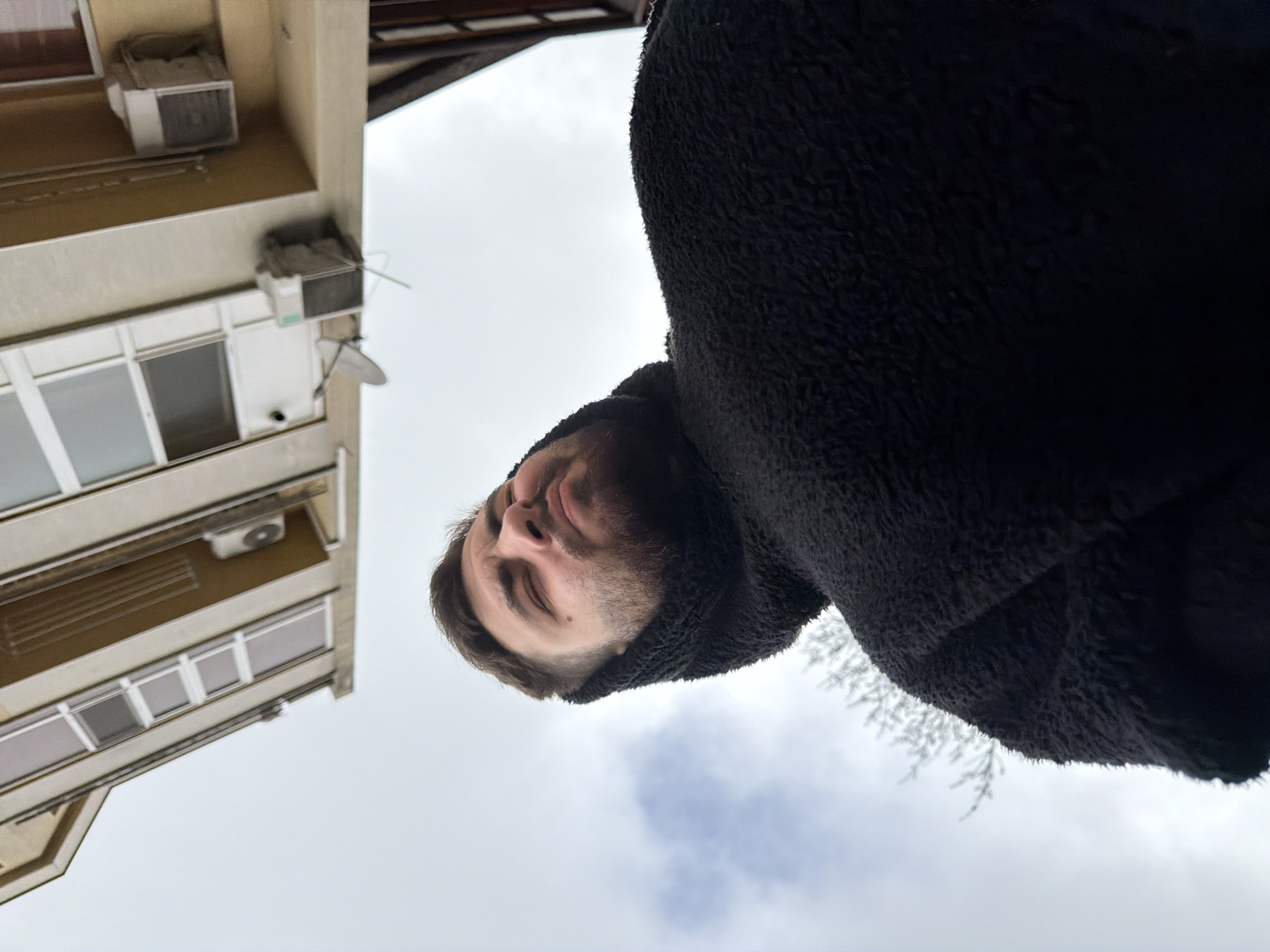 Man in black jacket photographed in Varna