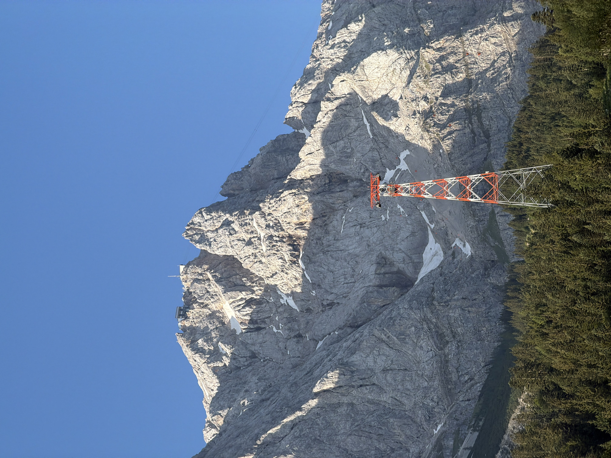 Zugspitze on a clear June morning, Grainau