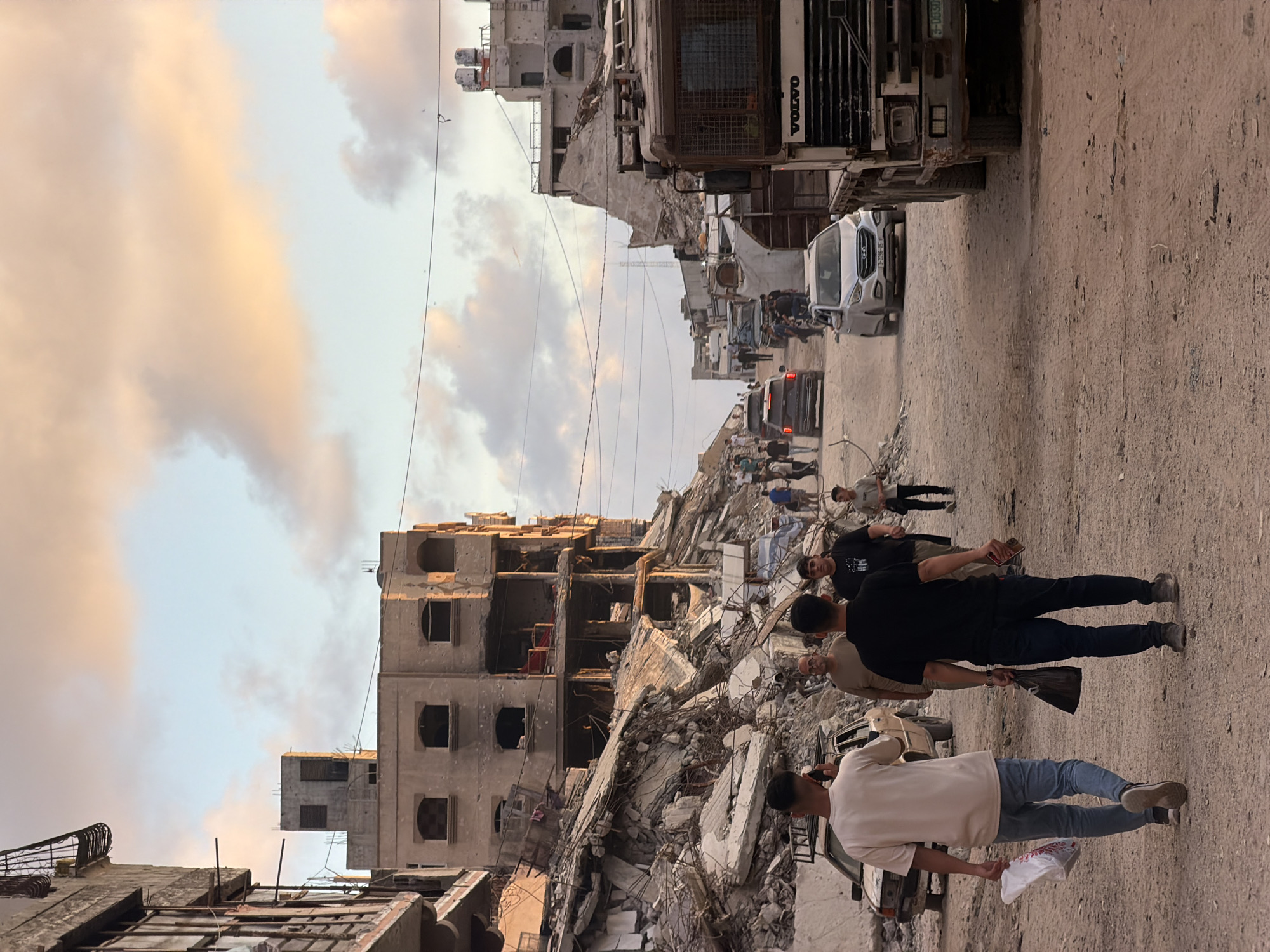 Street debris documented in Gaza amid damaged infrastructure