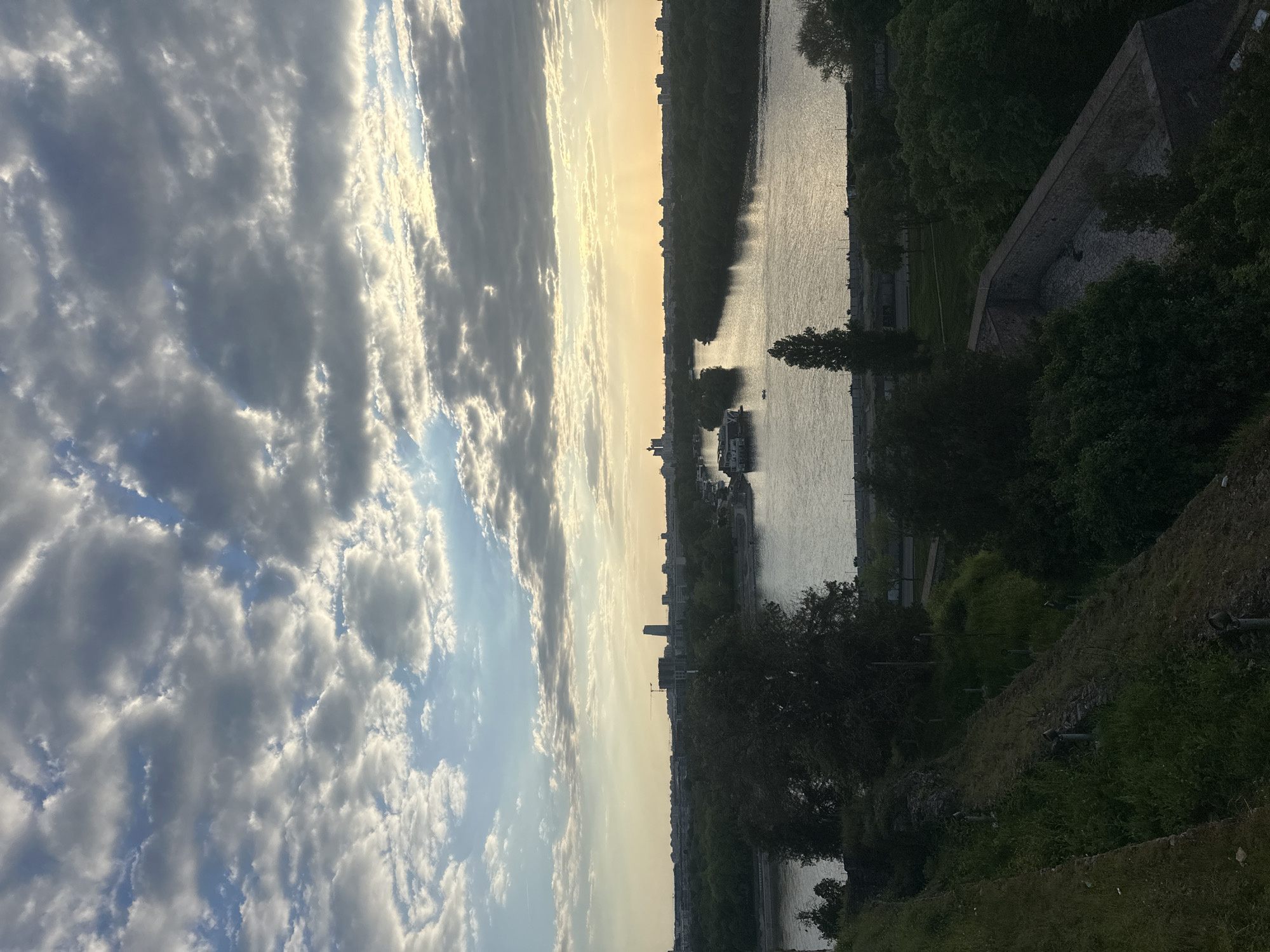 Panoramic riverfront view captured in Belgrade during afternoon hours