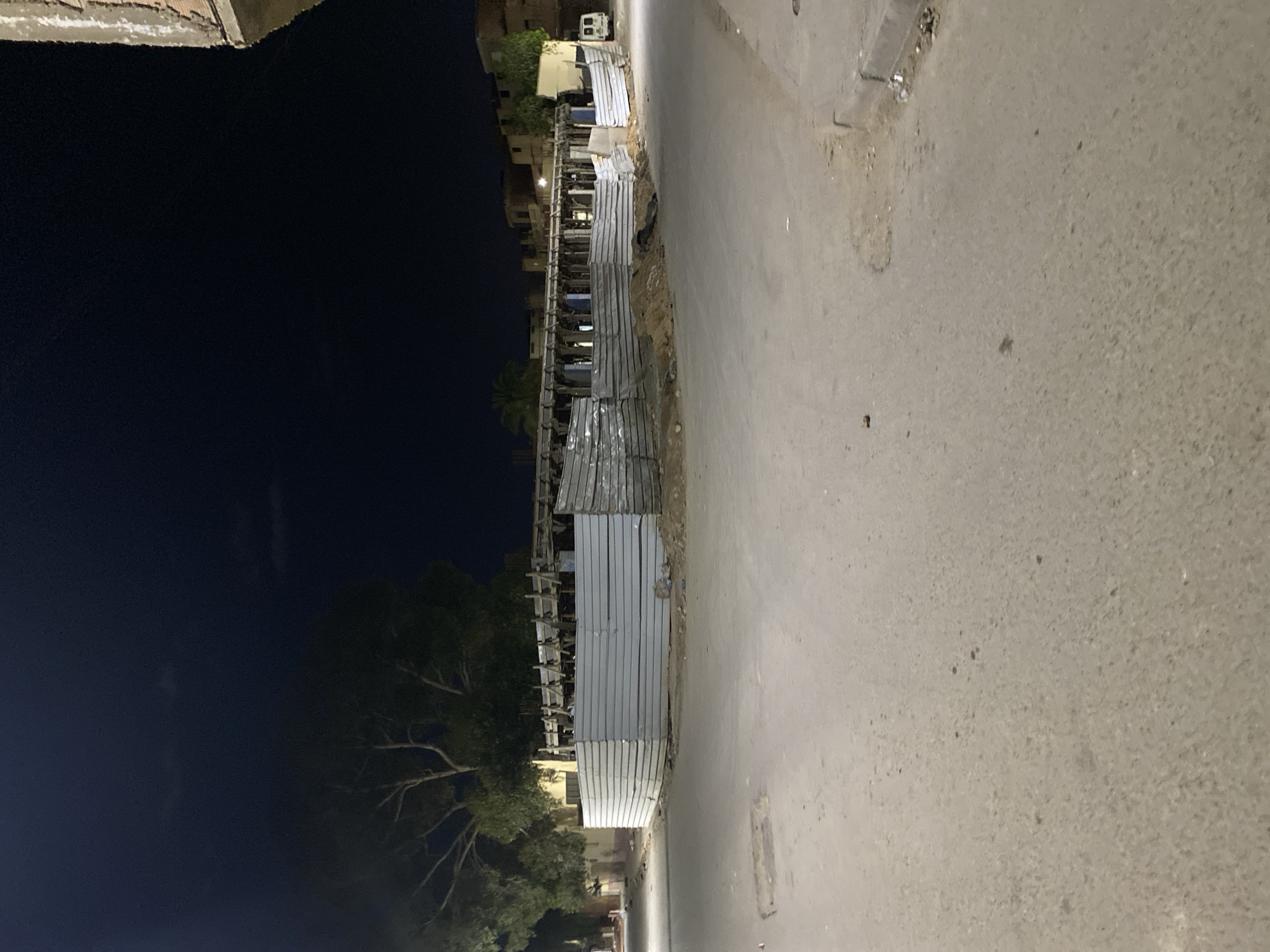 Nighttime street scenes captured in Sidi Chahmi, Algeria