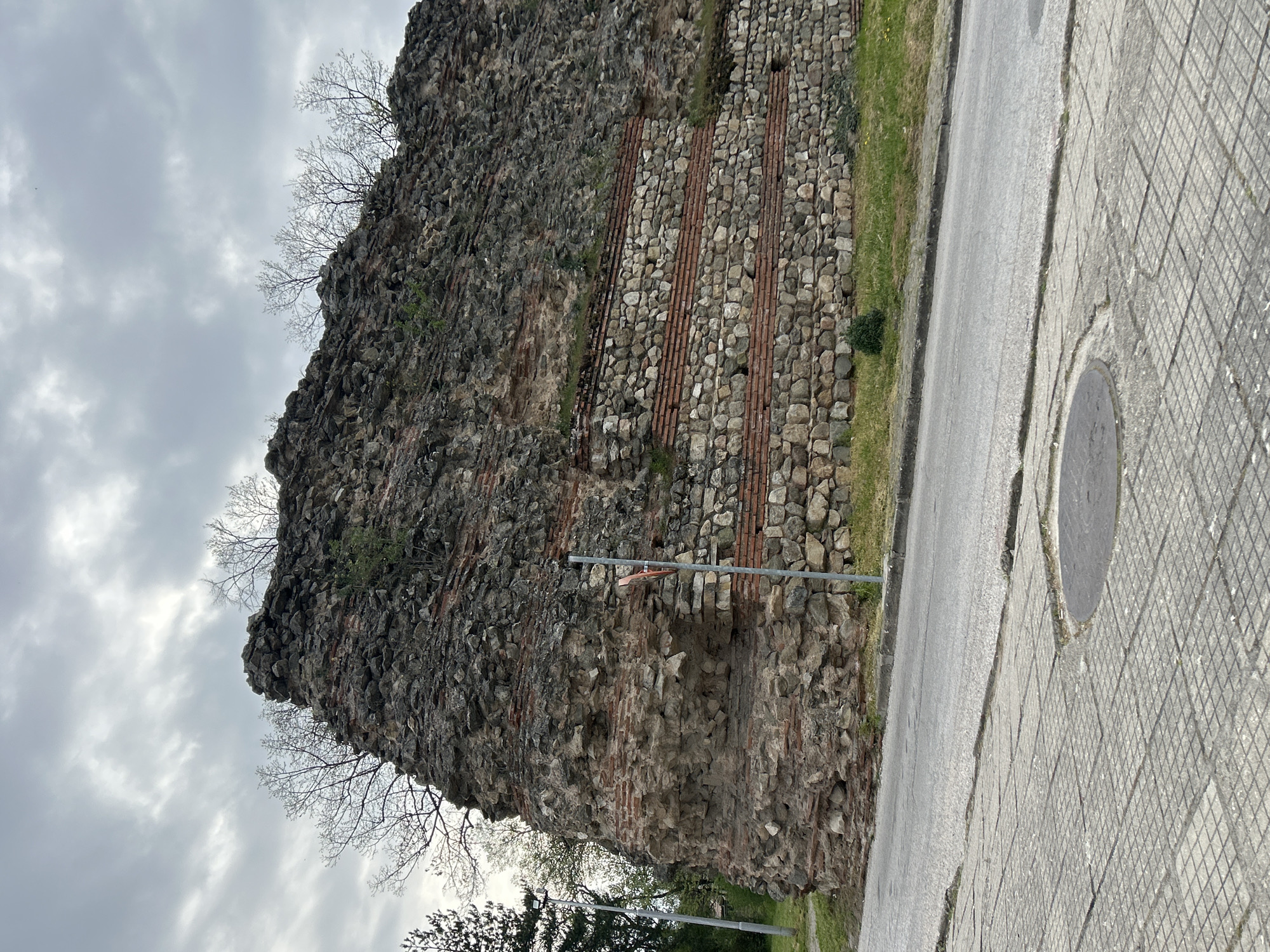 Tourist documents Roman ruins and wildlife in Hisarya, Bulgaria