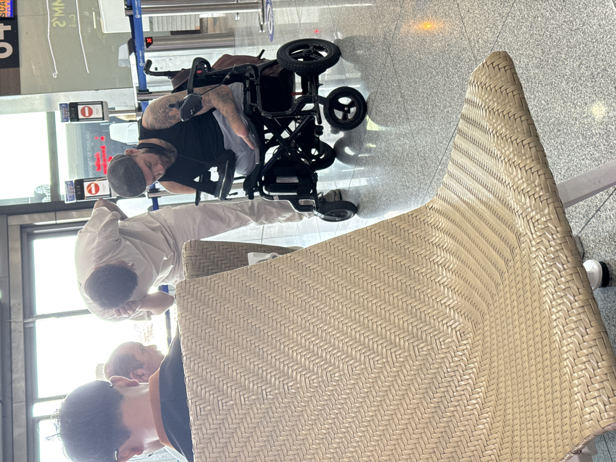 Phuket Airport terminal life, gates to café to departures