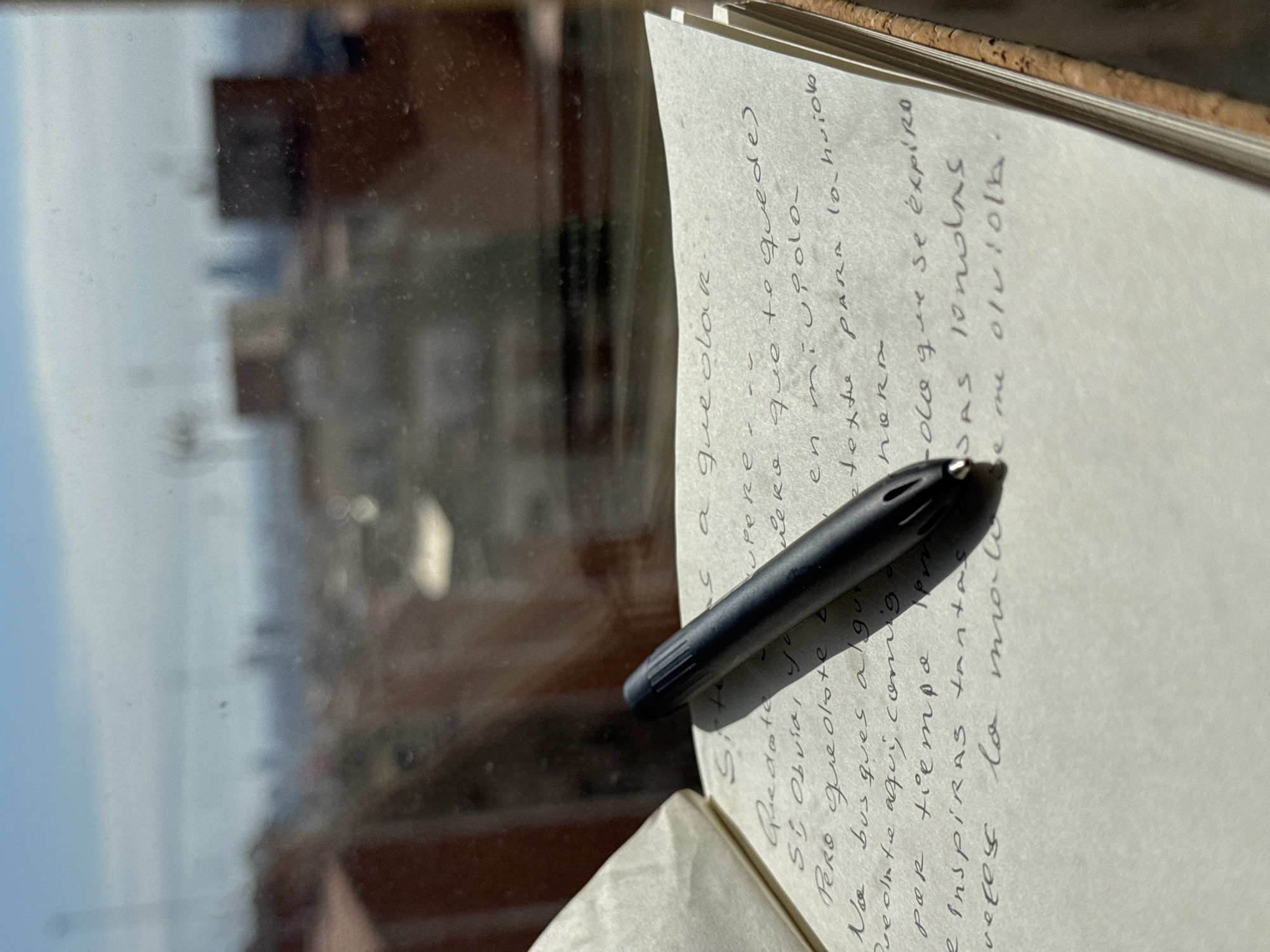 Barcelona witness captures handwritten Spanish text and city skyline