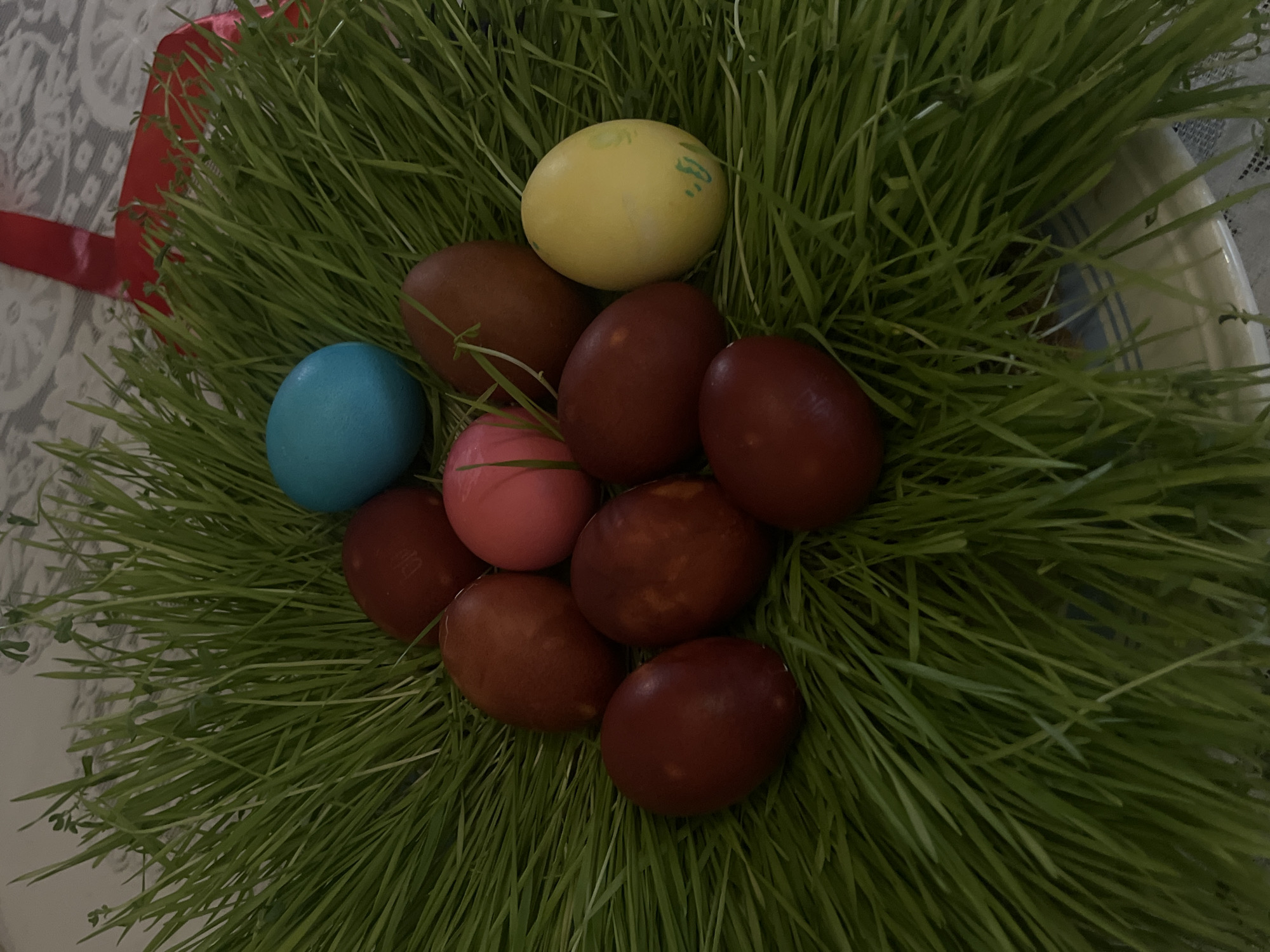Easter celebrations documented in Arinj, Armenia with traditional eggs