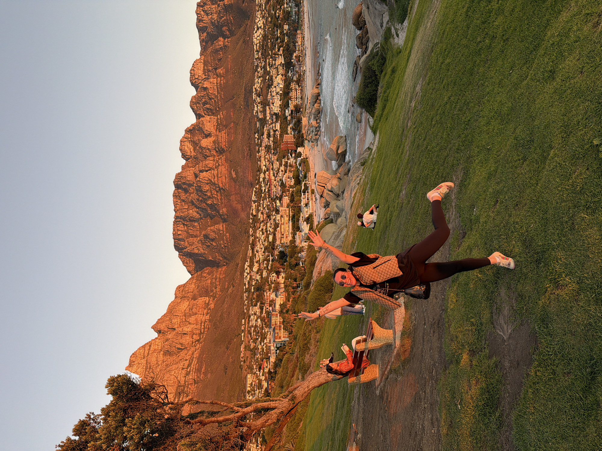 Golden hour sunset views captured along Cape Town coastline