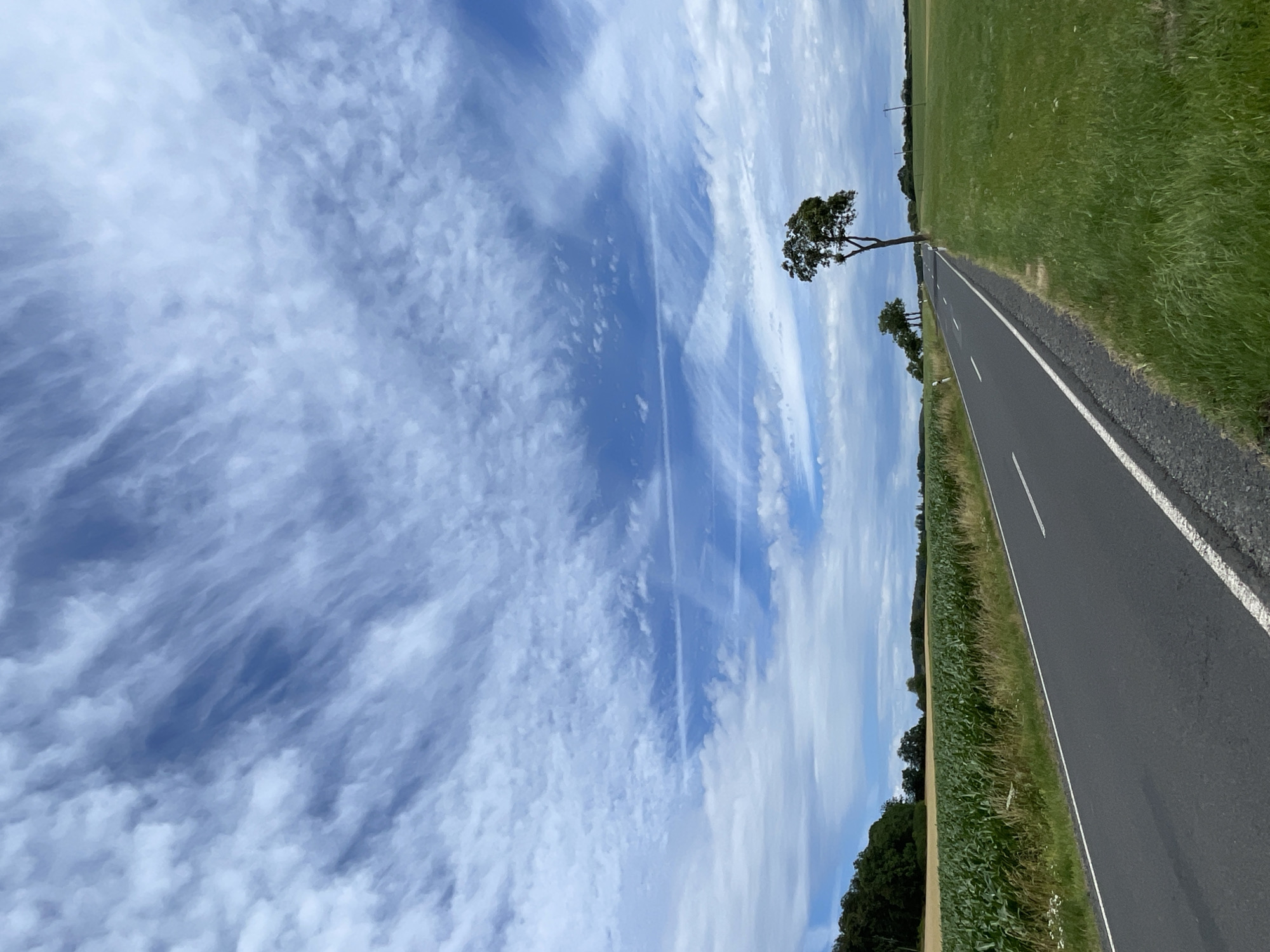 Rural road through crop fields in Christerode, Germany