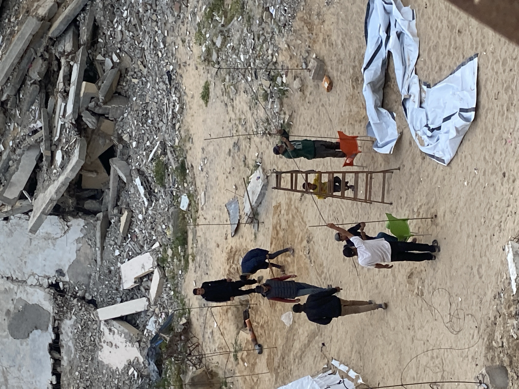 Extensive building damage and debris documented in Khan Yunis