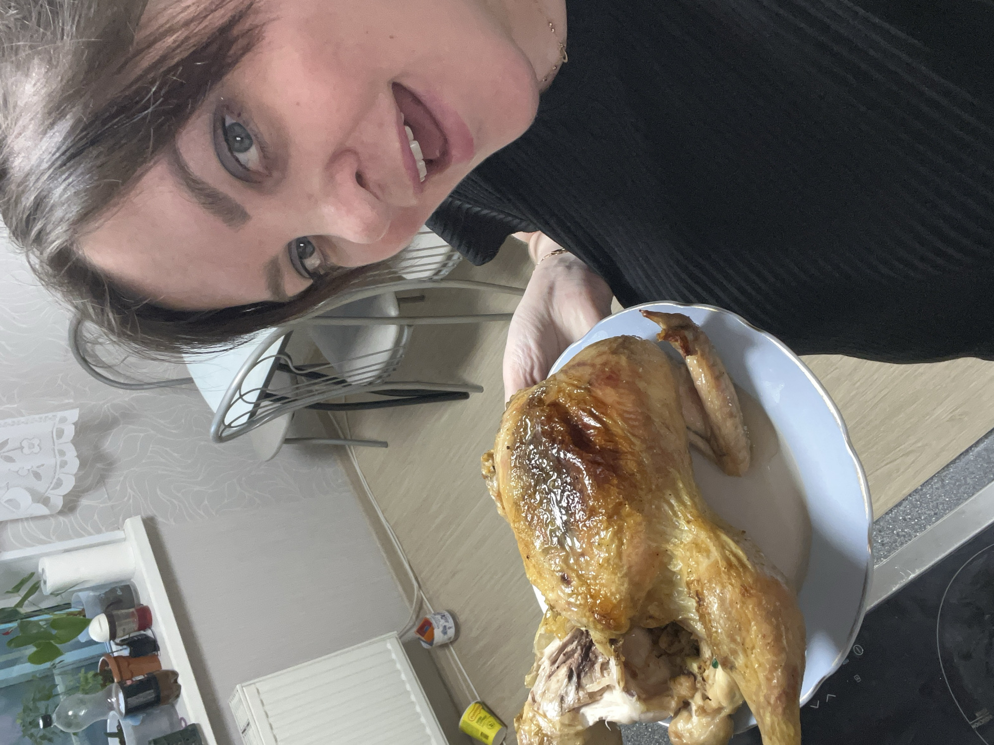 Home chicken dinner gathering documented in Perm, Russia
