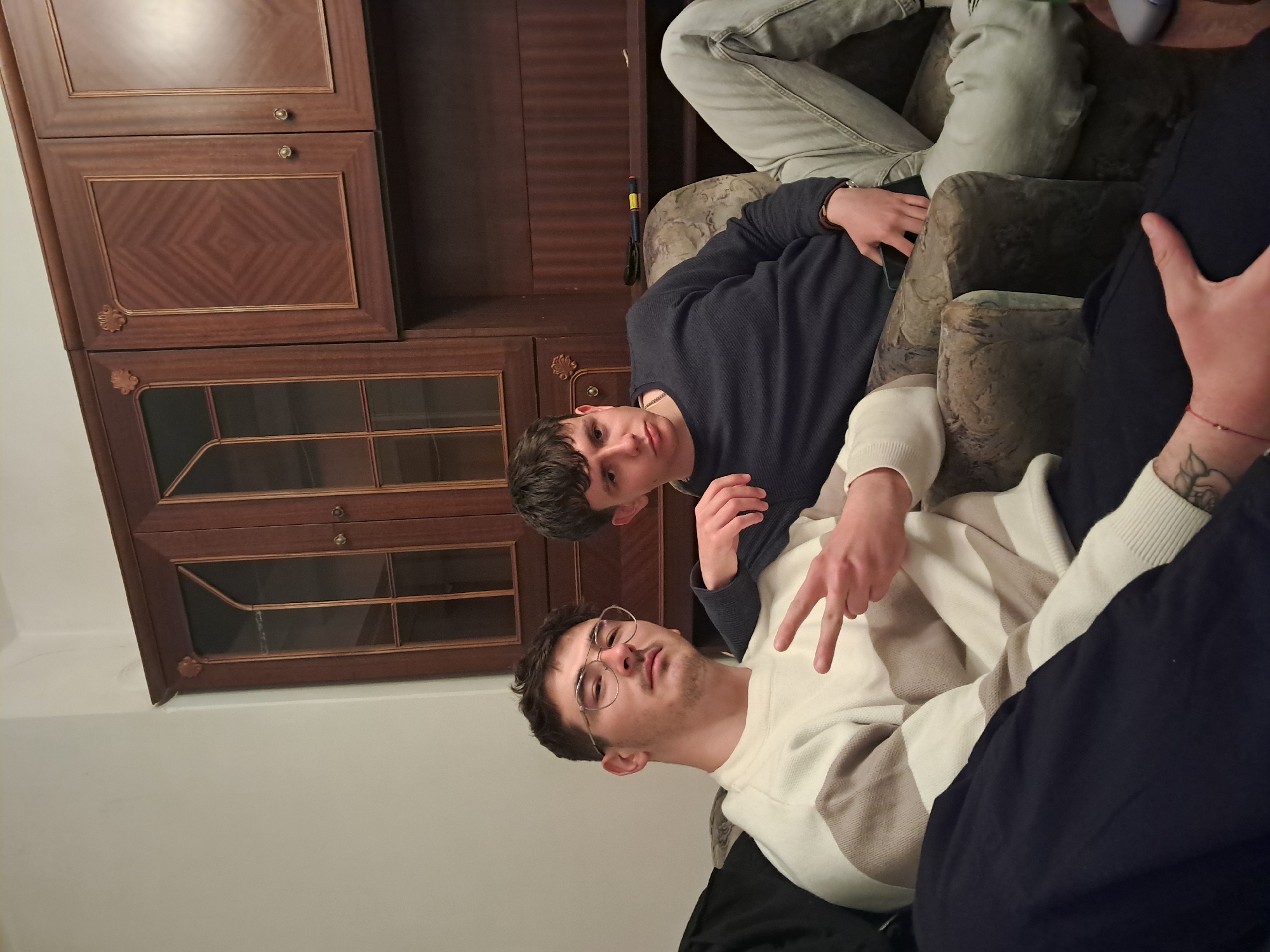 Young men gather for casual evening in Gabrovo