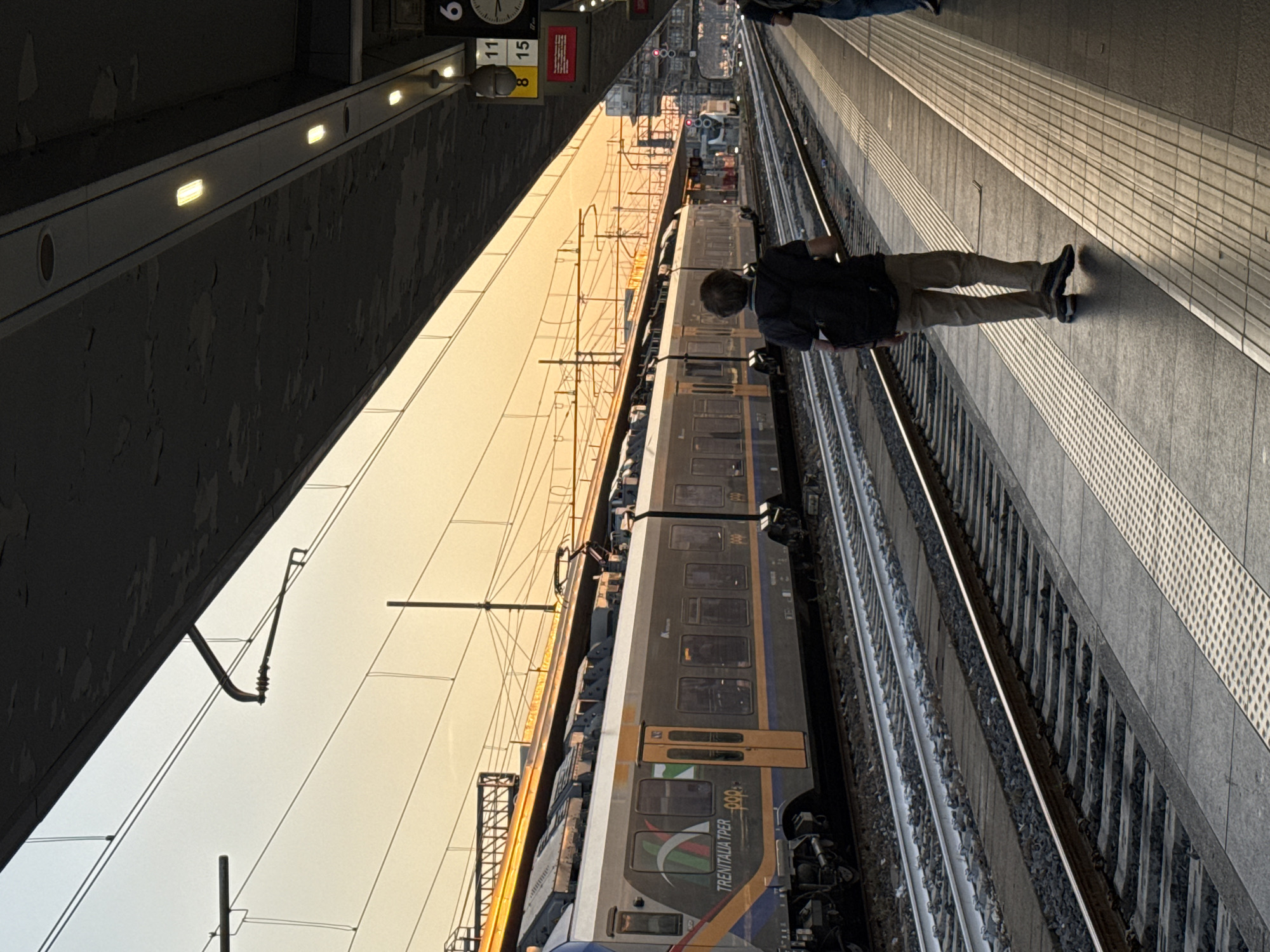 Bologna station and streets at golden hour