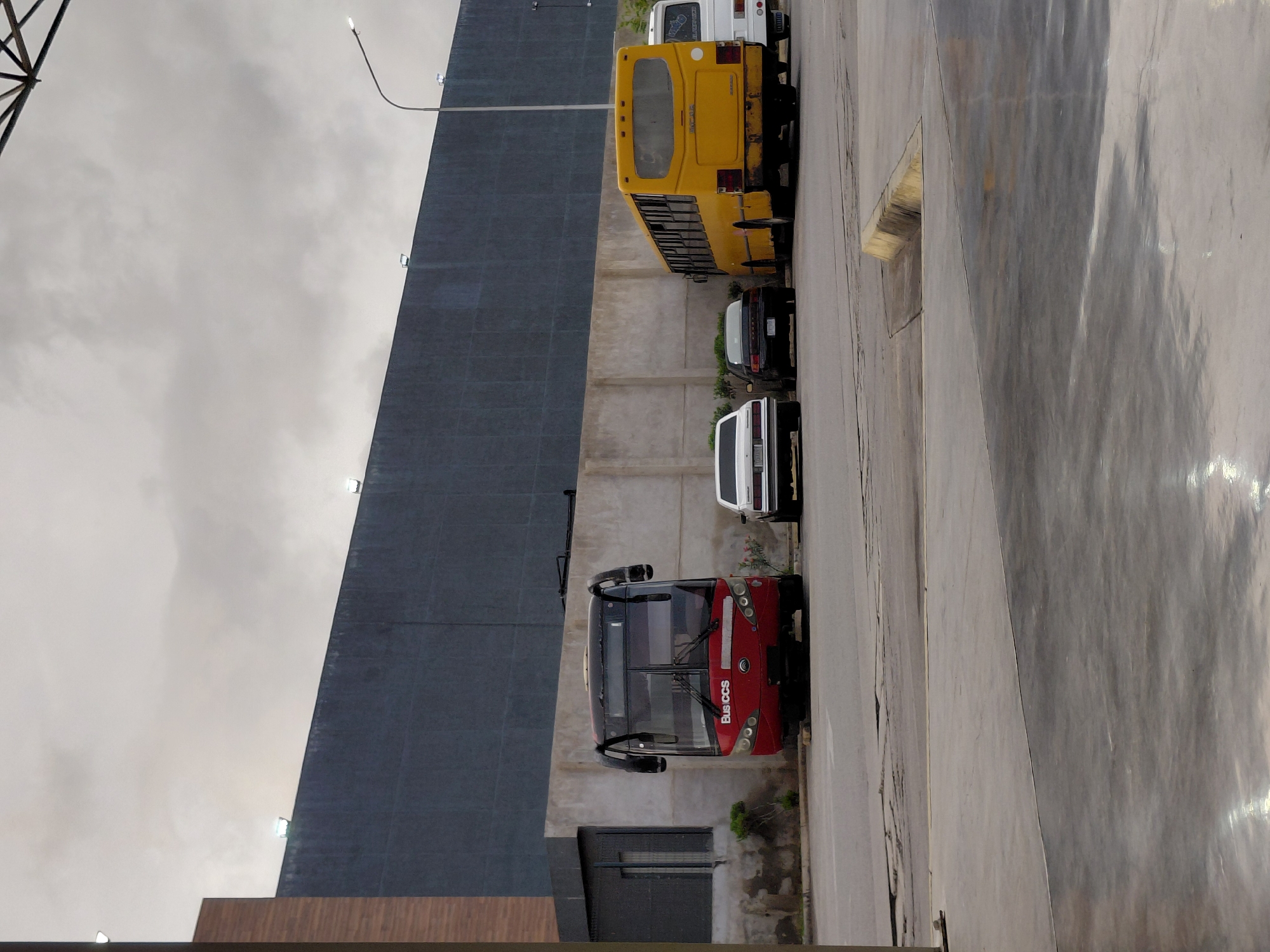 Rainy morning at Juan Griego's bus terminal, Venezuela