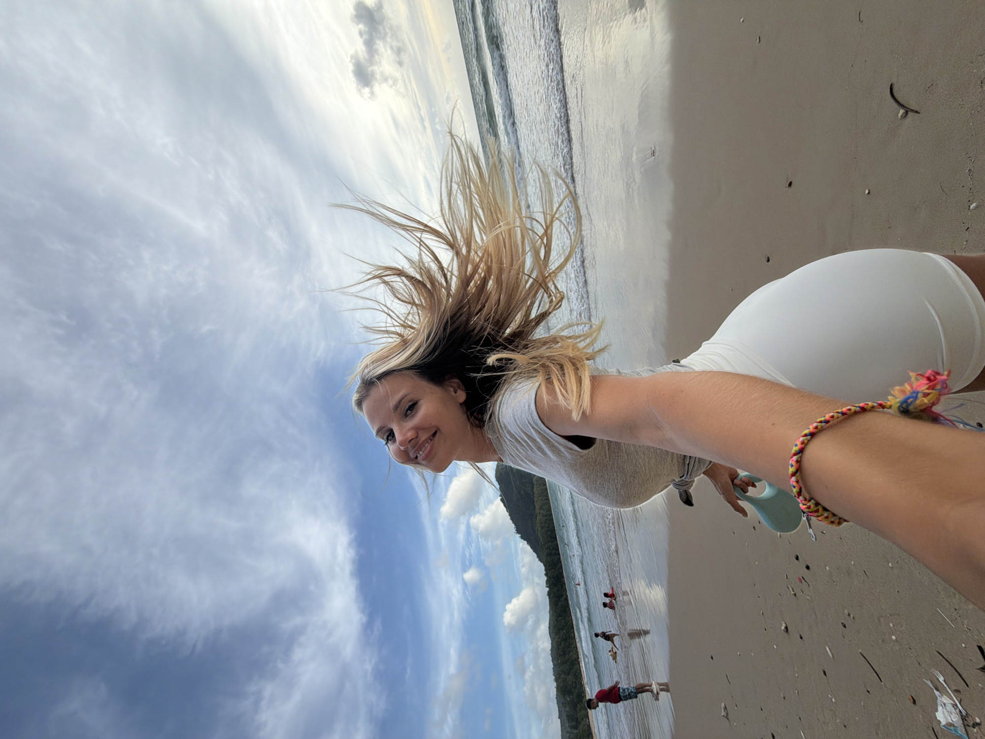 Beach afternoon in Sakhu, Thailand — selfies, waves, and shoreline views
