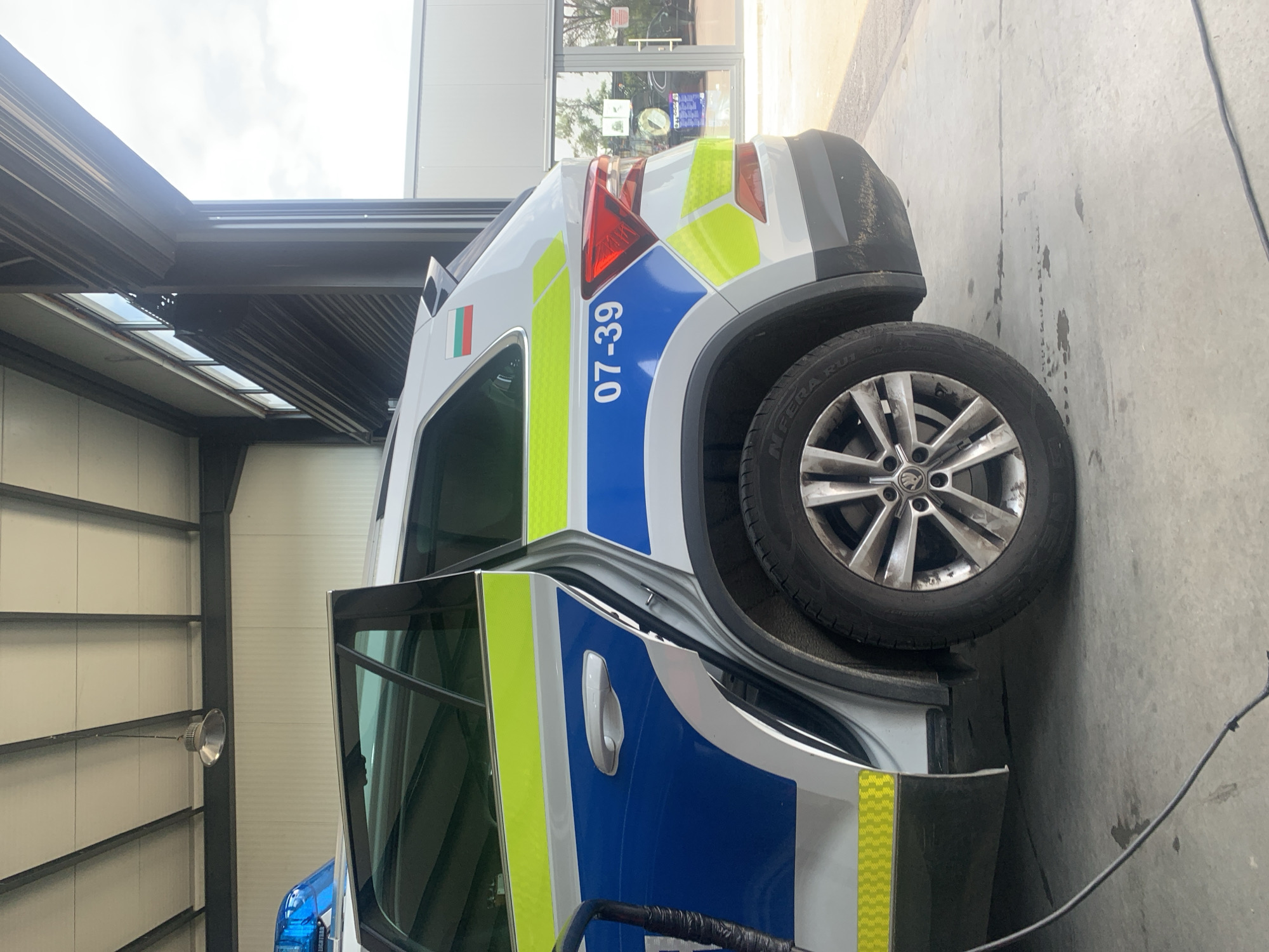 Bulgarian police vehicle spotted in Gabrovo industrial garage
