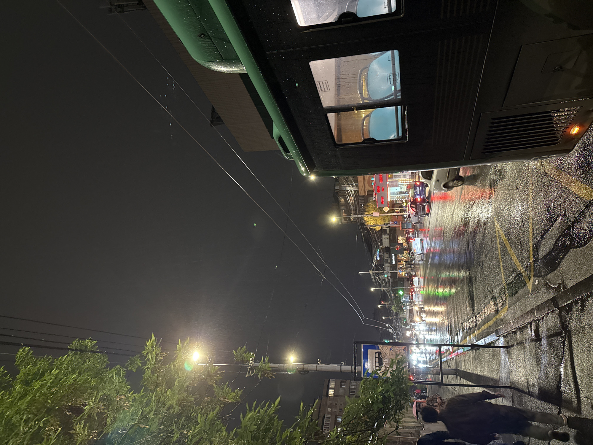 Nighttime street scenes documented in Yerevan, Armenia