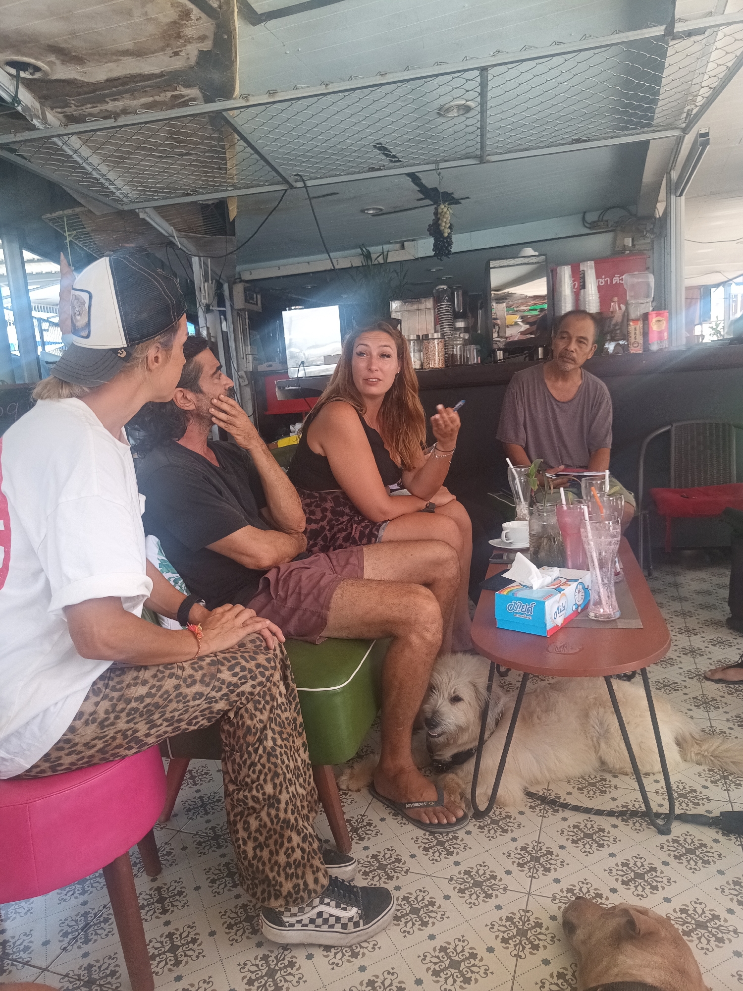 Early morning cafe gathering in Ko Pha-ngan, Thailand