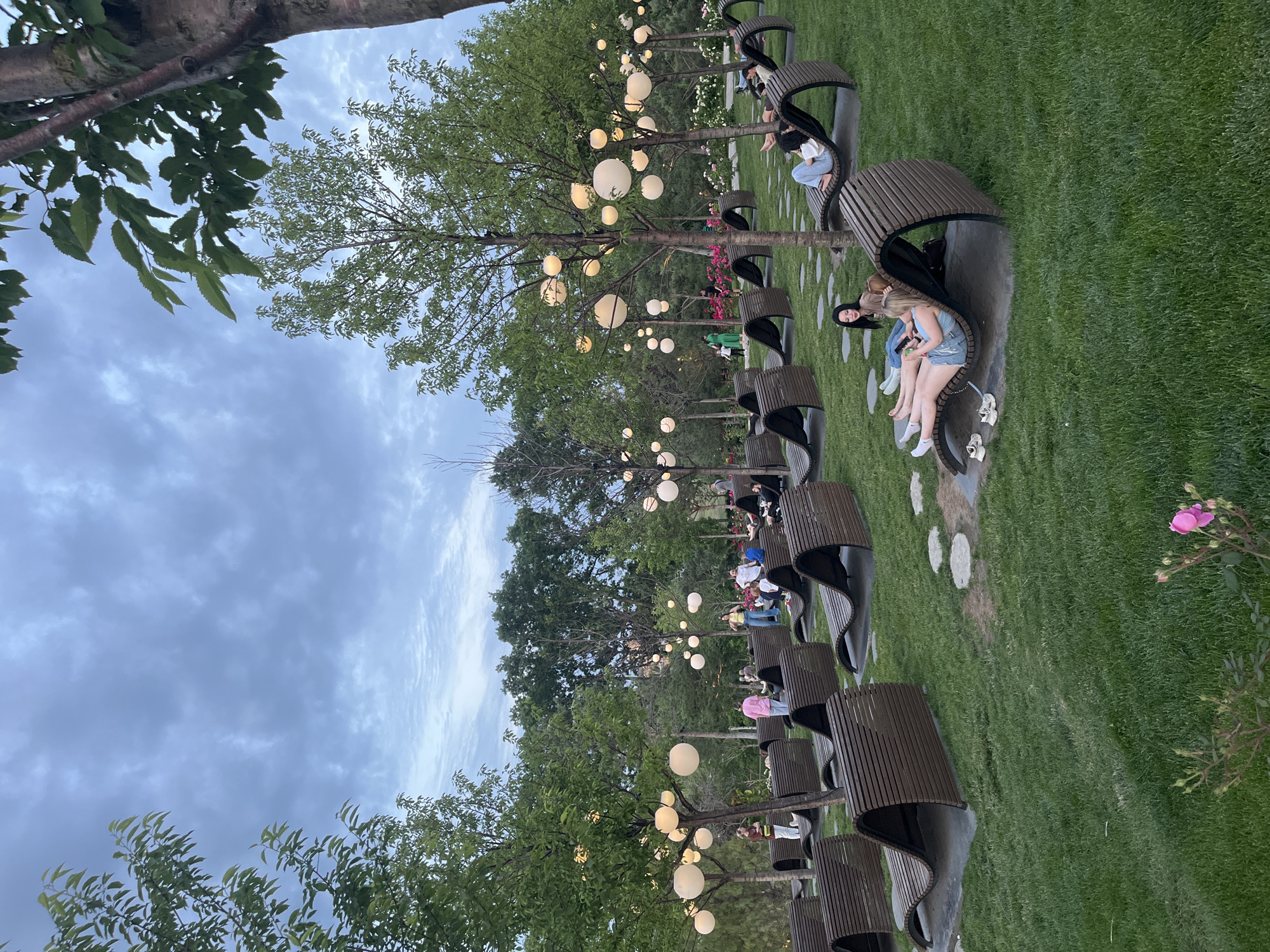 Evening park life documented across Krasnodar public spaces
