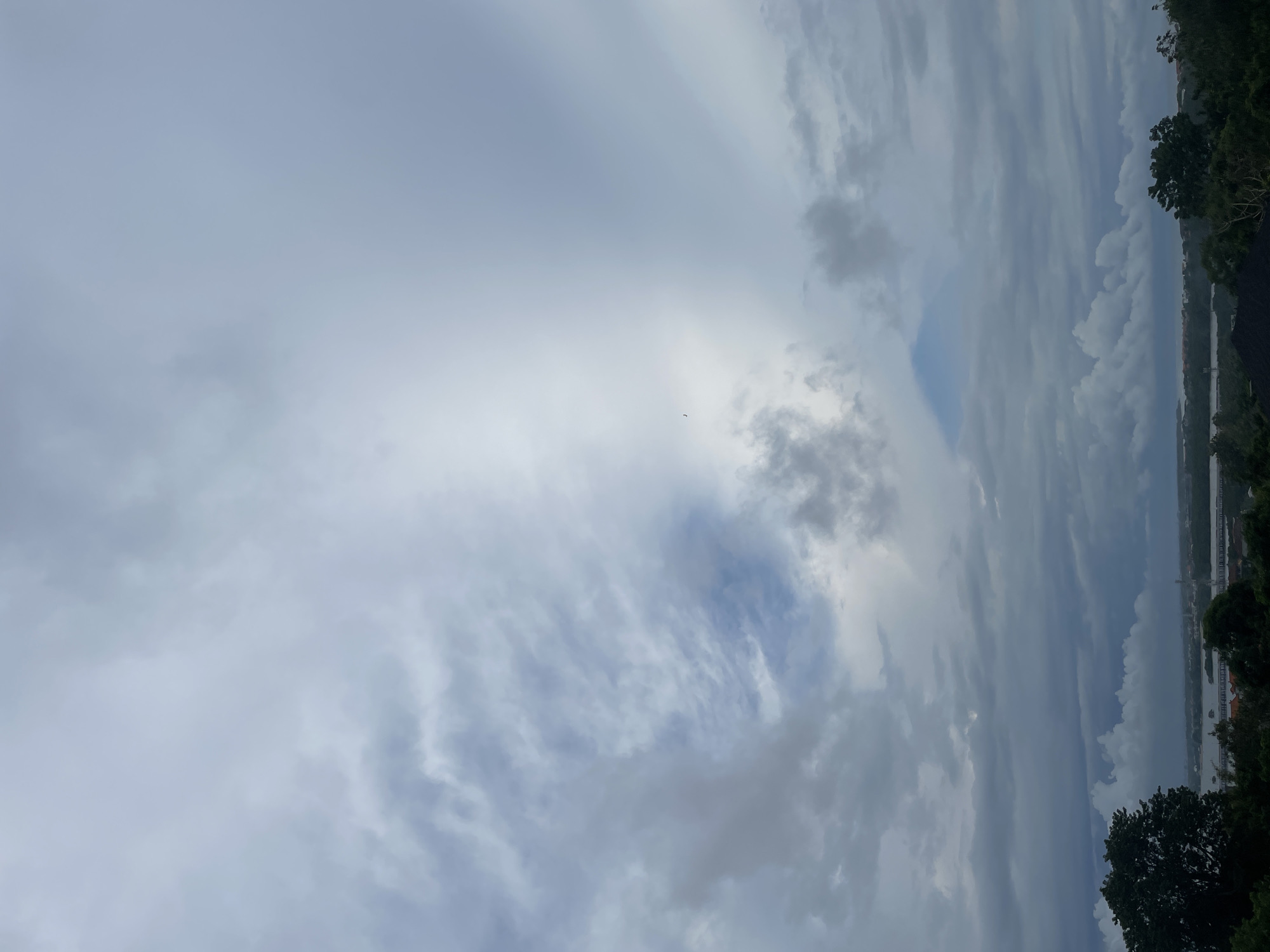 Overcast skies with mixed cloud formations observed in Nusa Dua